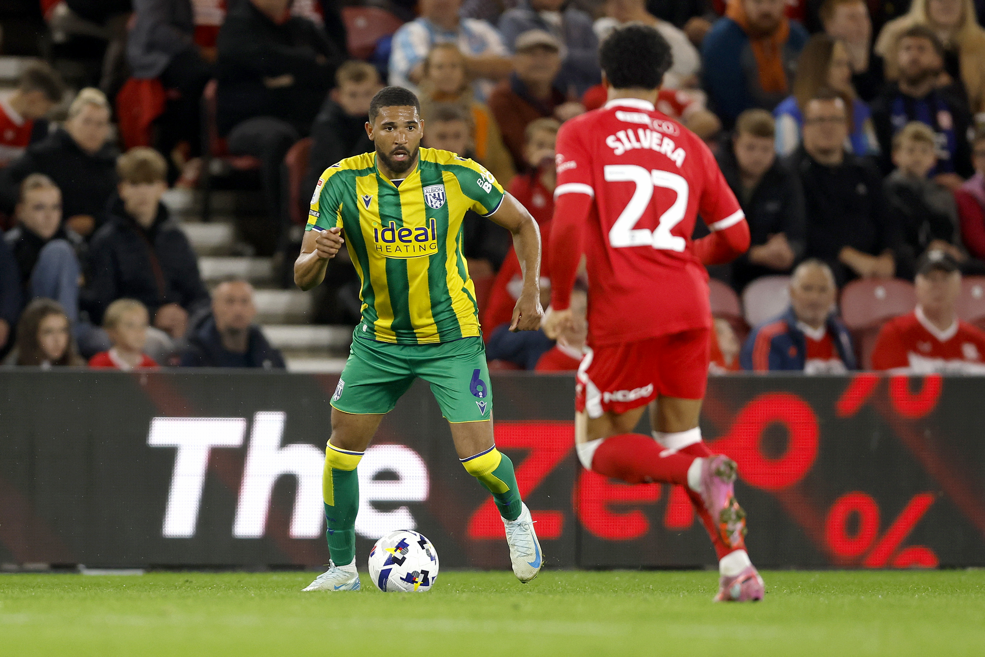 George Campbell on the ball against Middlesbrough last September