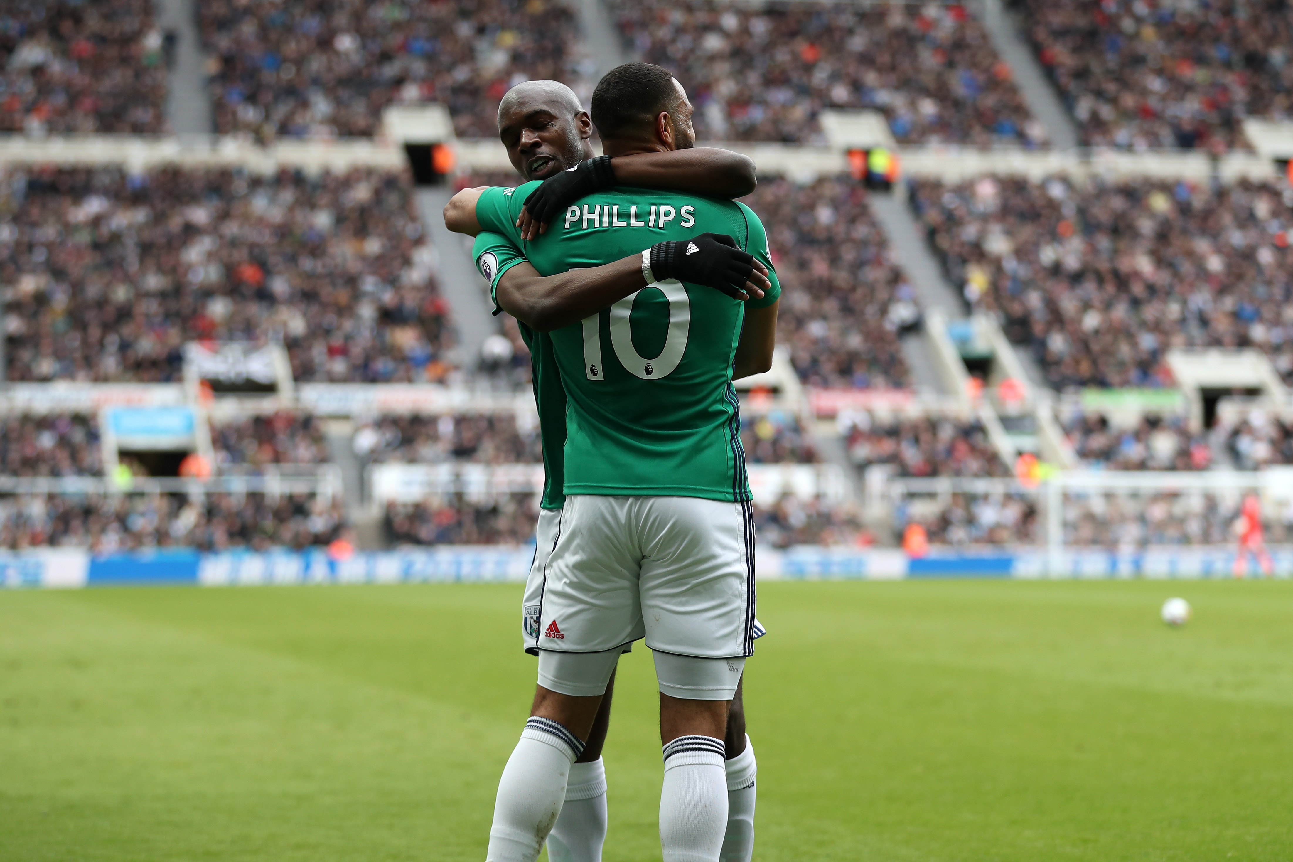 Matt Phillips celebrates his goal at Newcastle in 2018