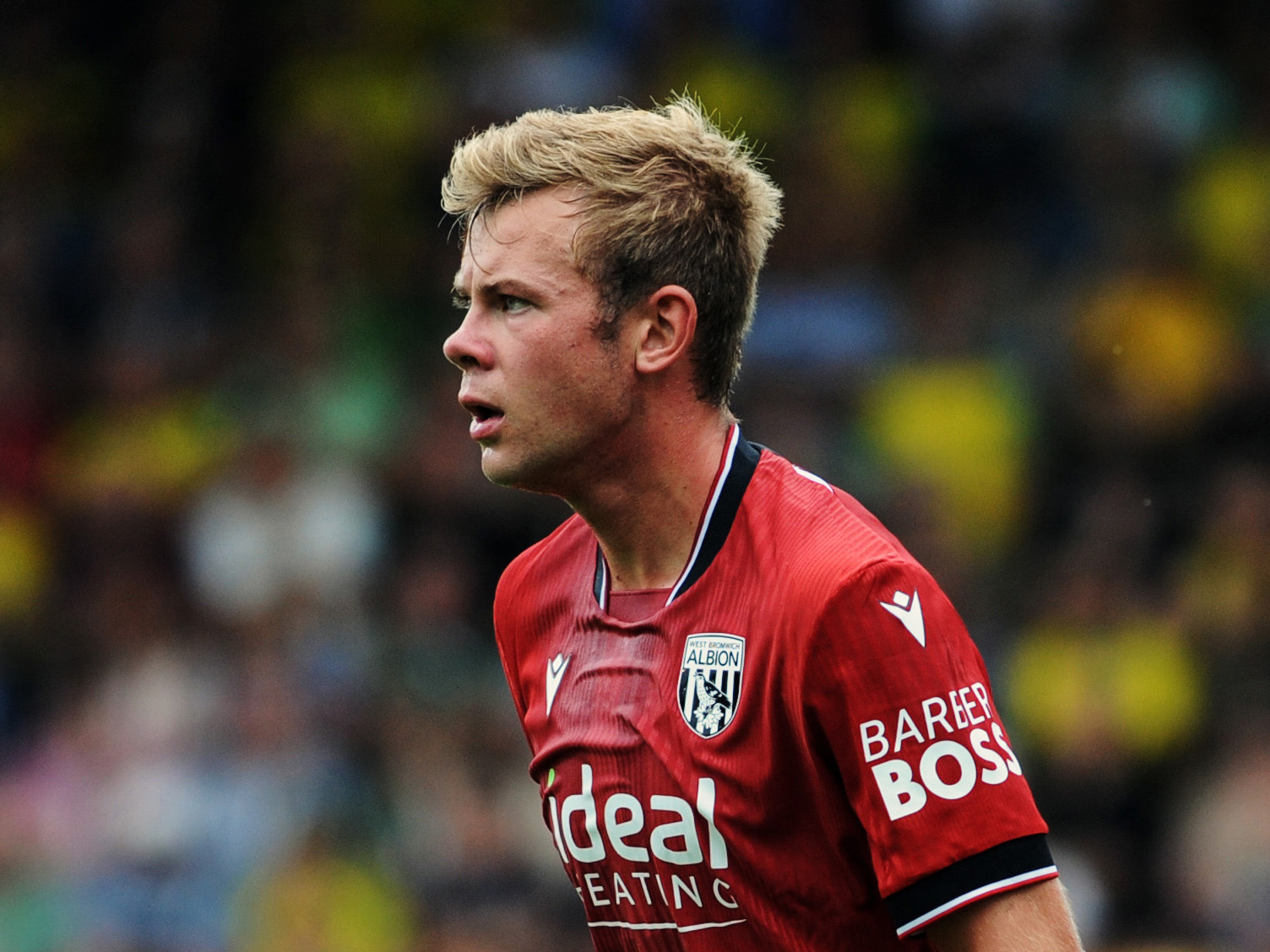 Aune Heggebø in the red away kit 