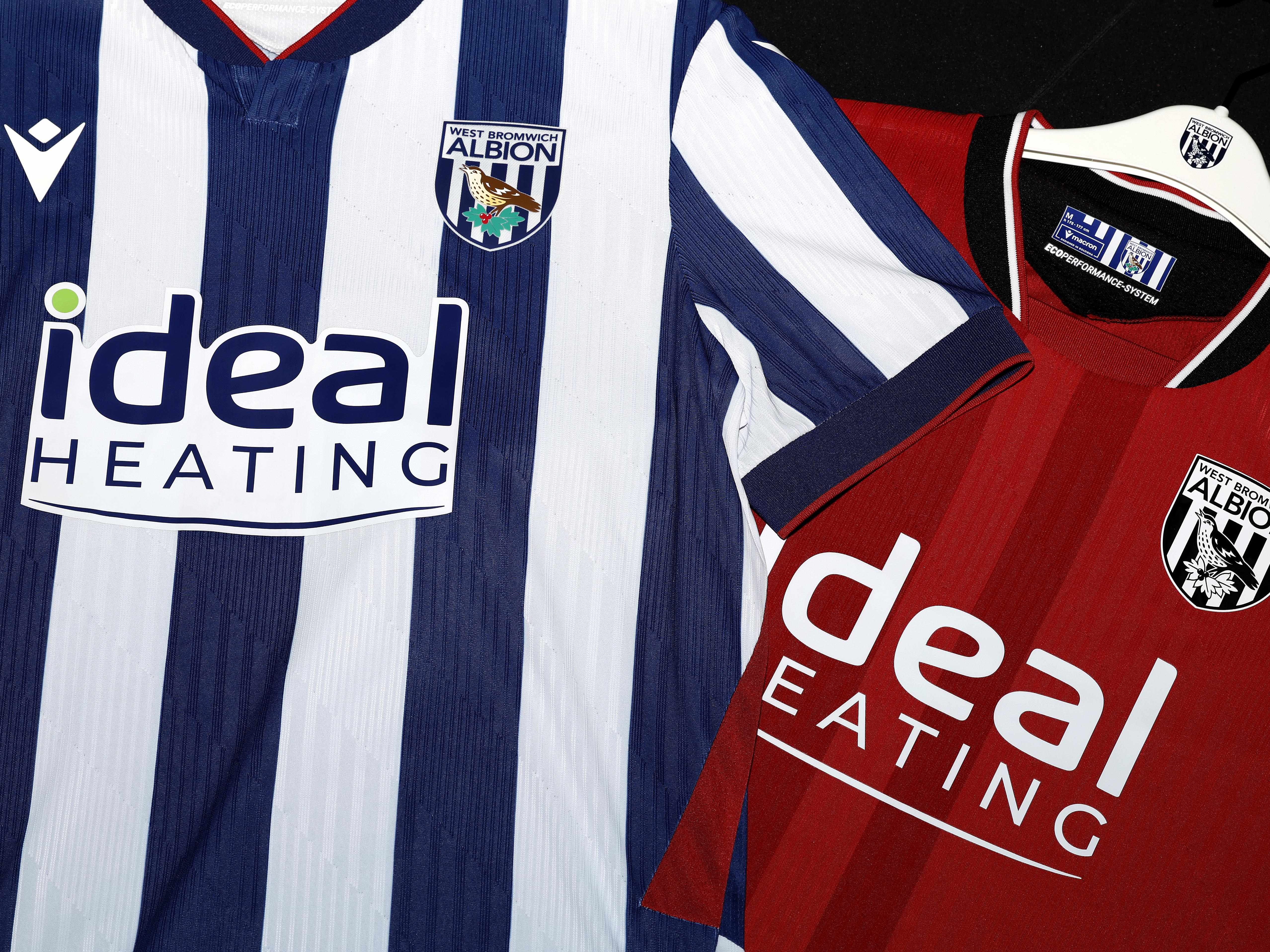 WBA's home and away shirt 