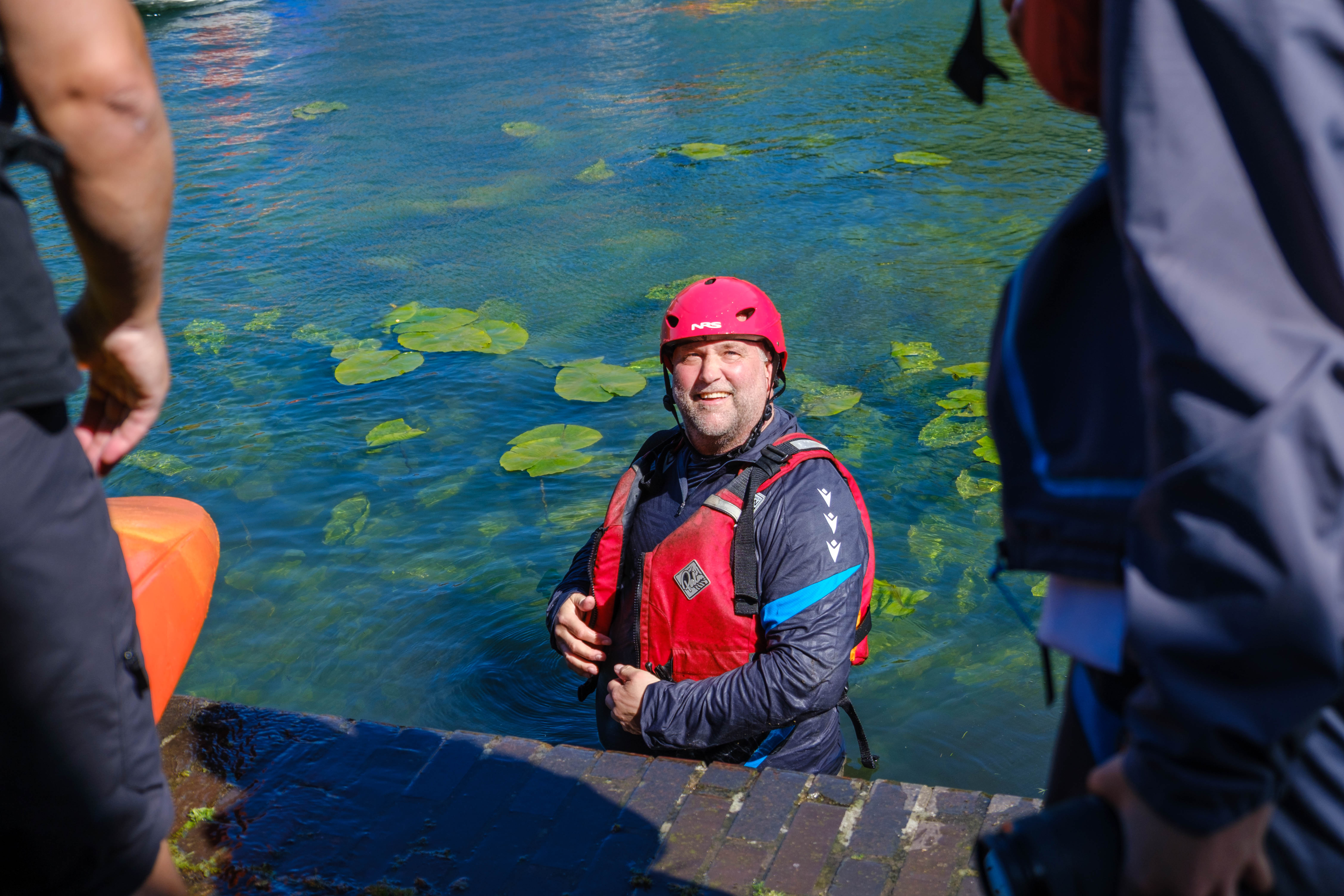 Andy Johnson training for the Kayak