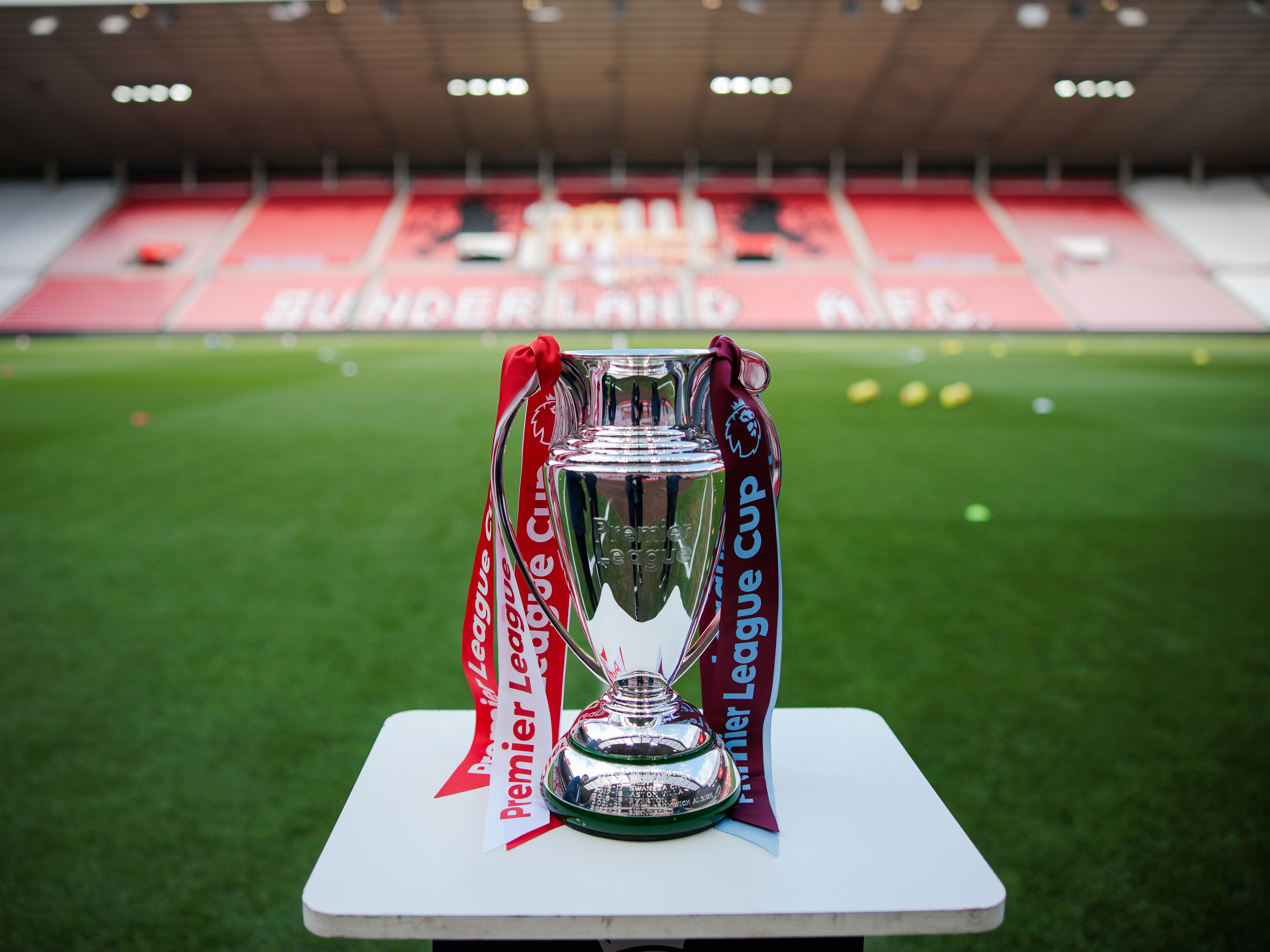 A photo of the 2025/26 U21 Premier League Cup trophy