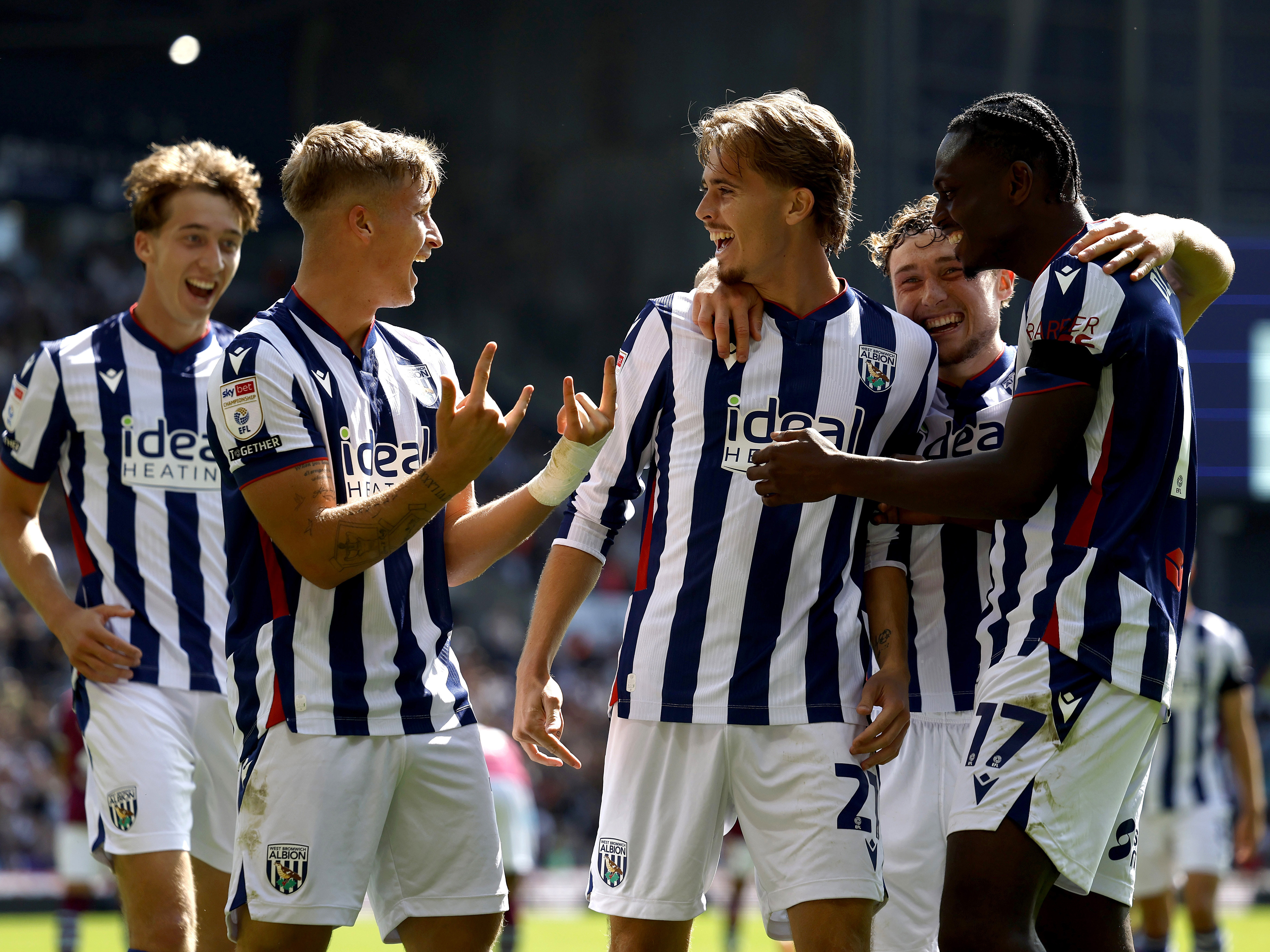 An image of Isaac Price celebrating his goal against Burnley