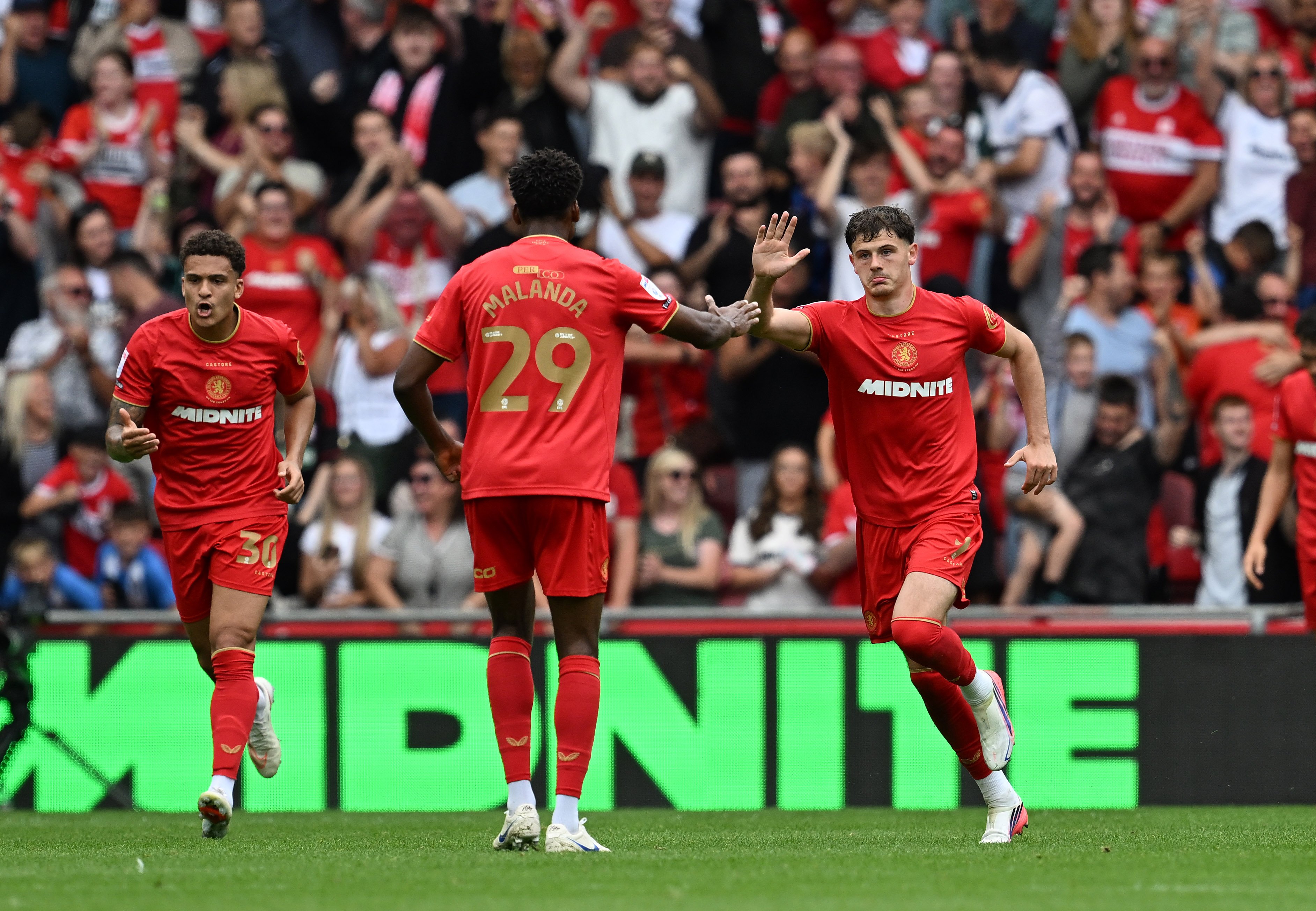Will Lankshear celebrates scoring for Middlesbrough 