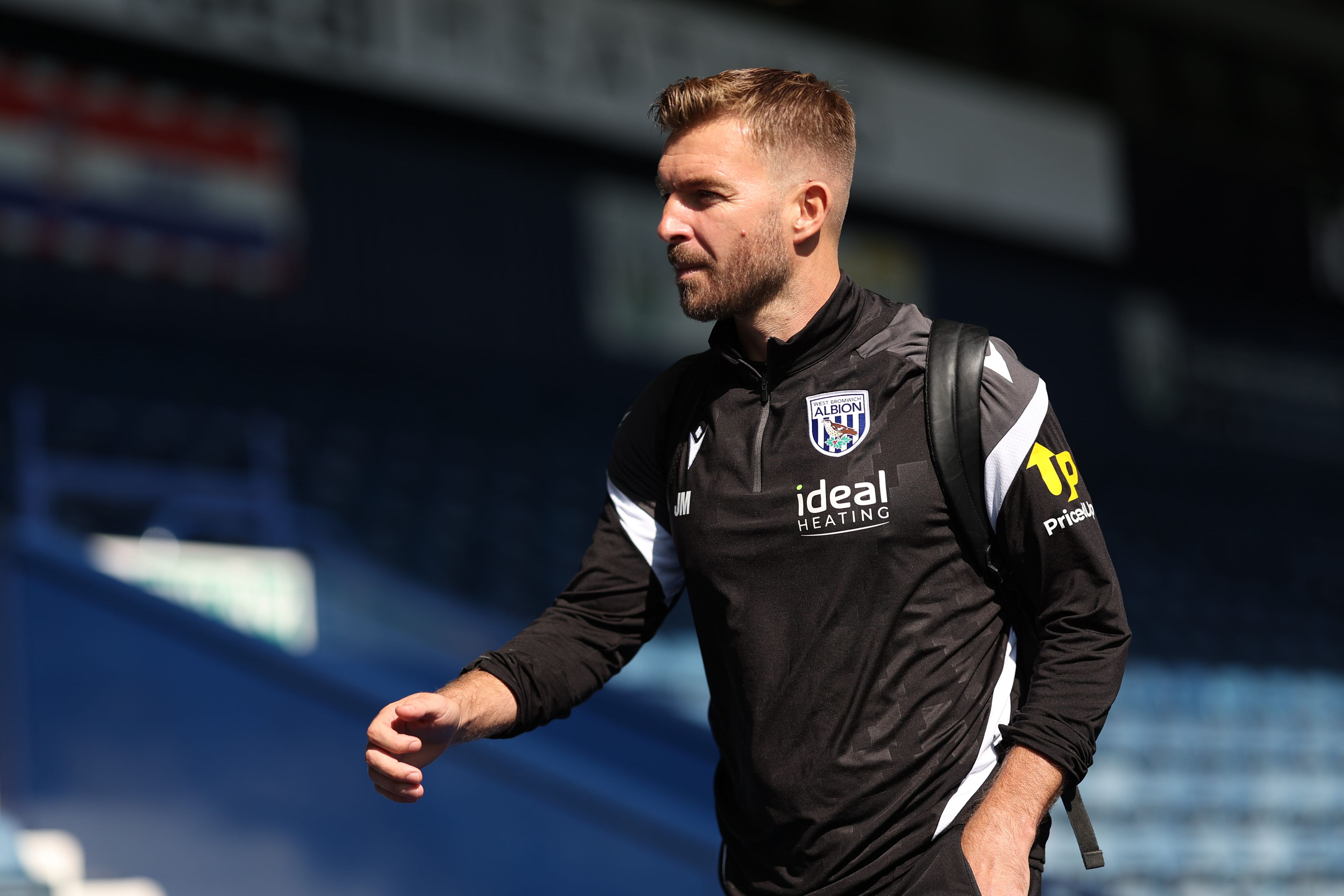 James Morrison arriving at The Hawthorns in a WBA tracksuit 