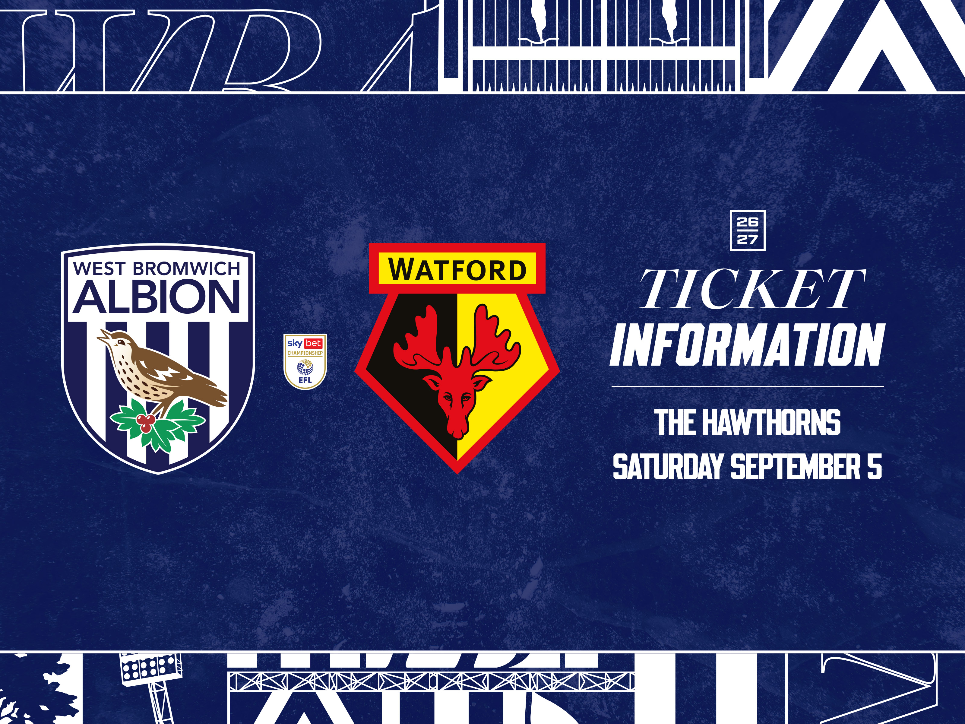 A ticket graphic for Watford