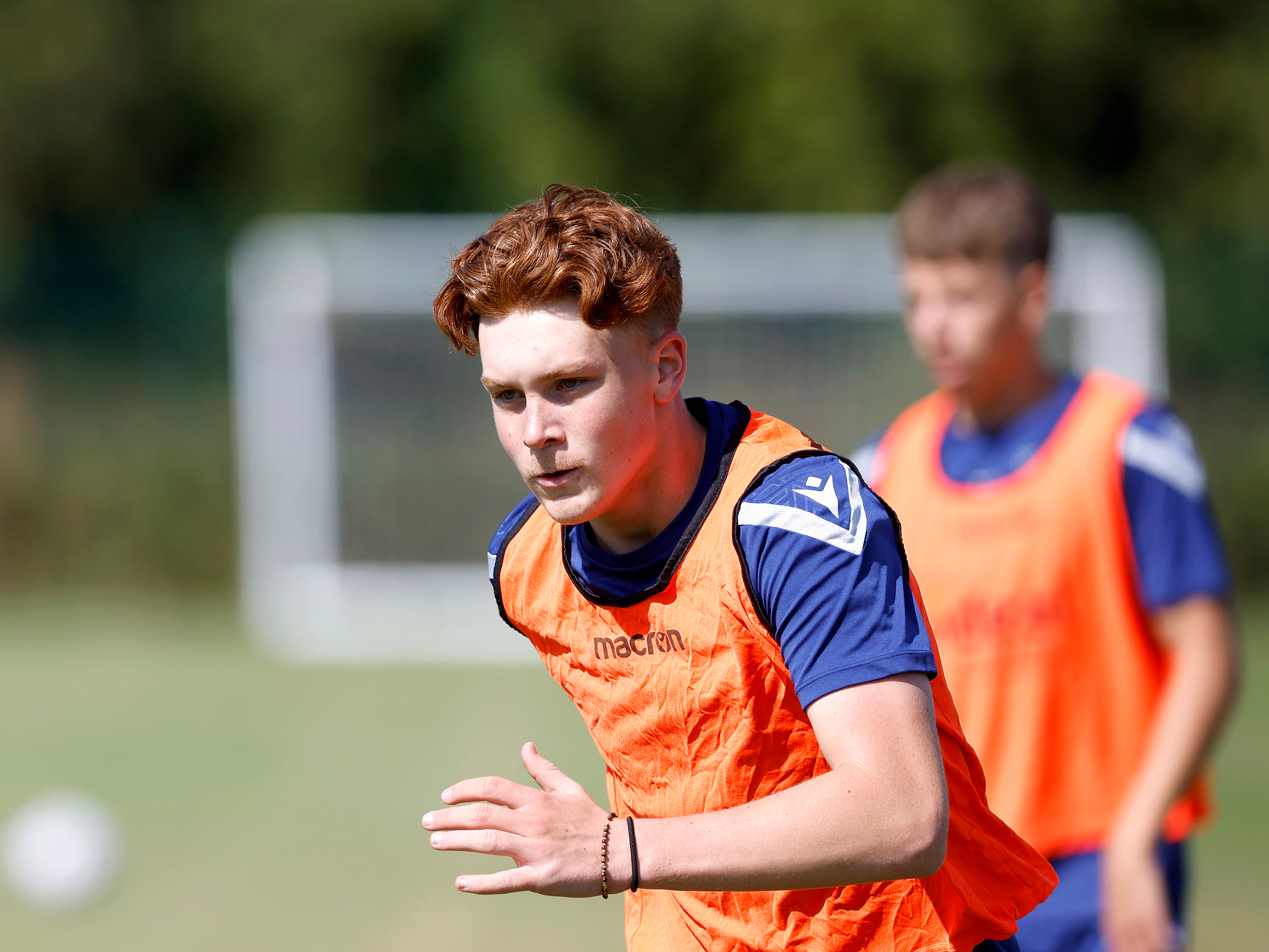 A photo of U18 striker Archie Williams in training