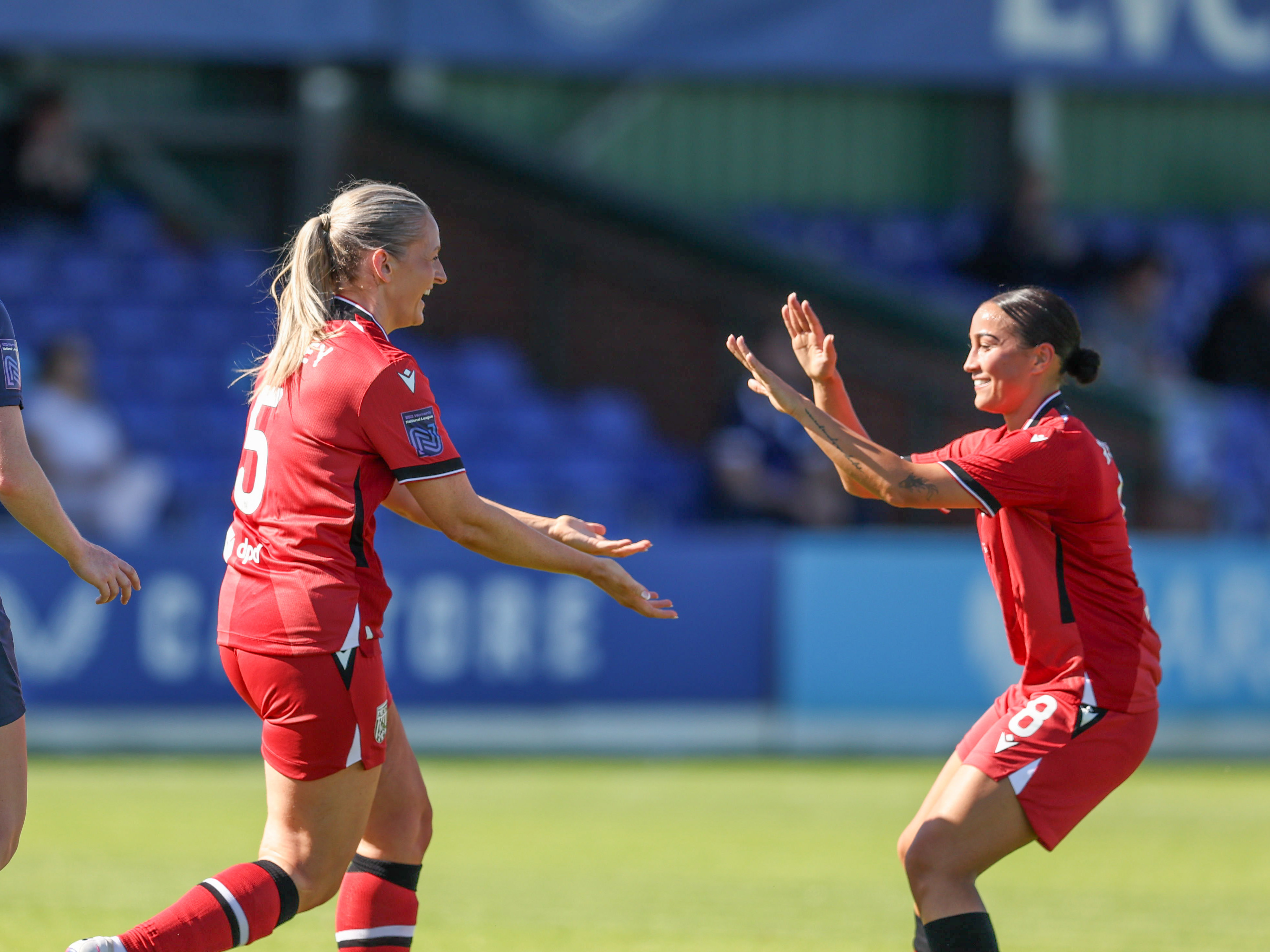 Zoe Creaney and Rhianne Rush celebrate.