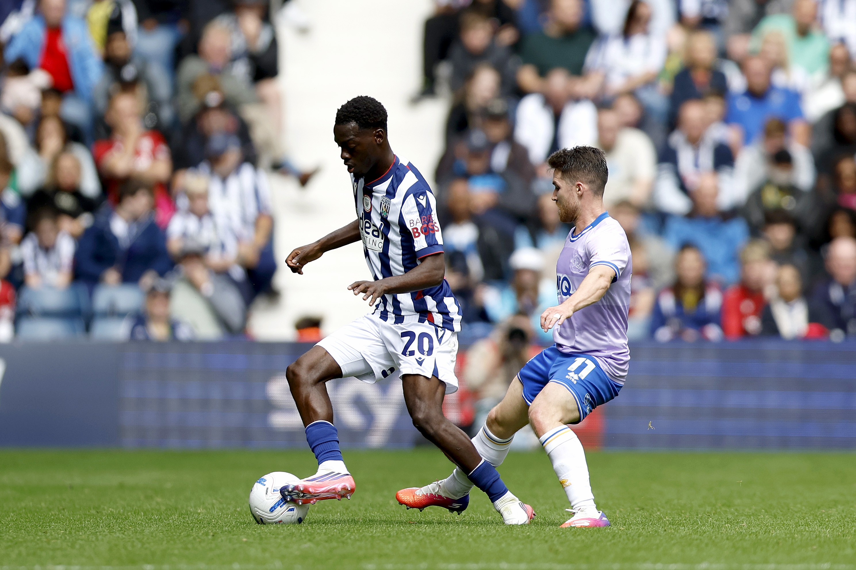 Rabby Nzingoula on the ball against QPR 