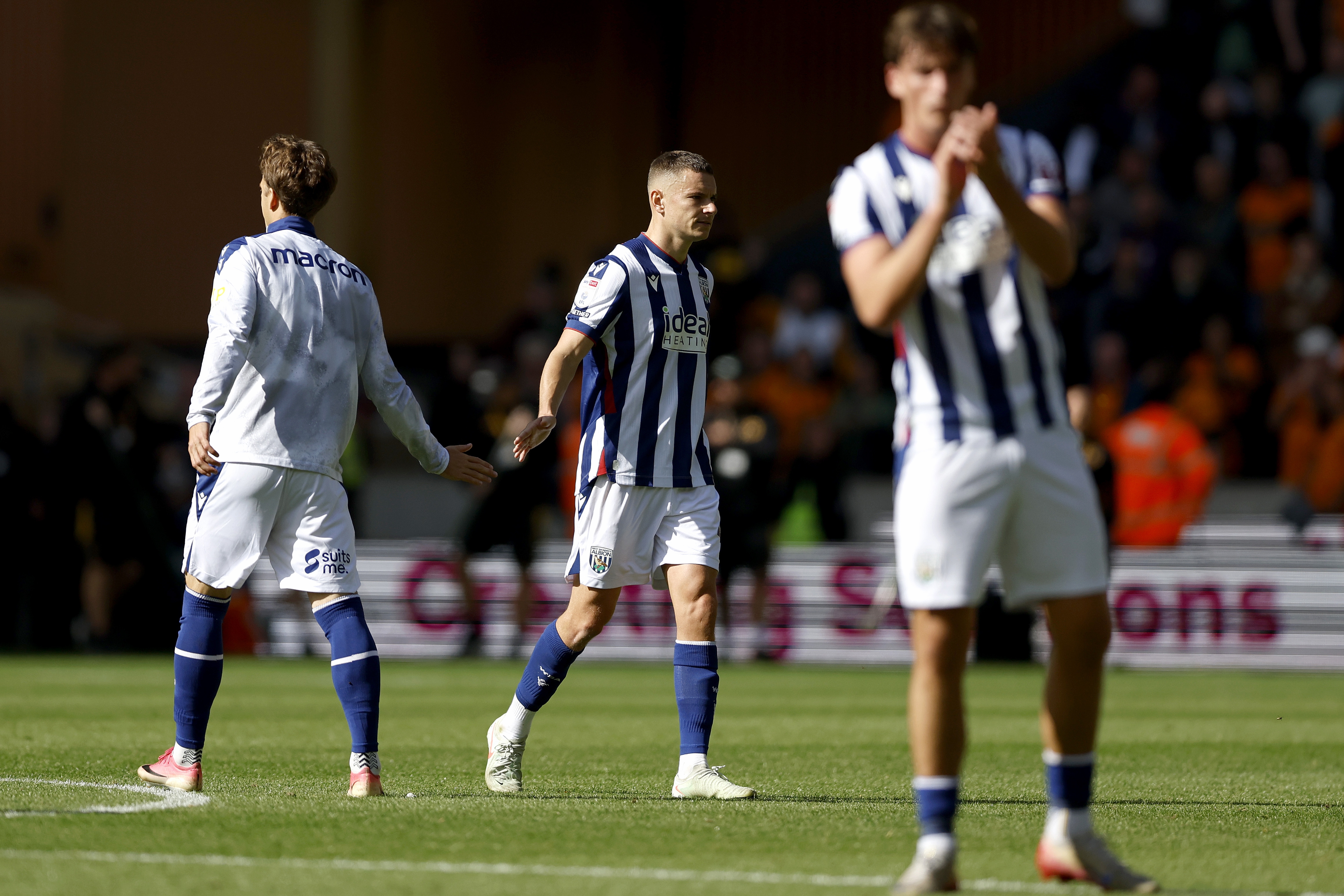 Conor Townsend on the pitch after the full-time whistle at Molineux