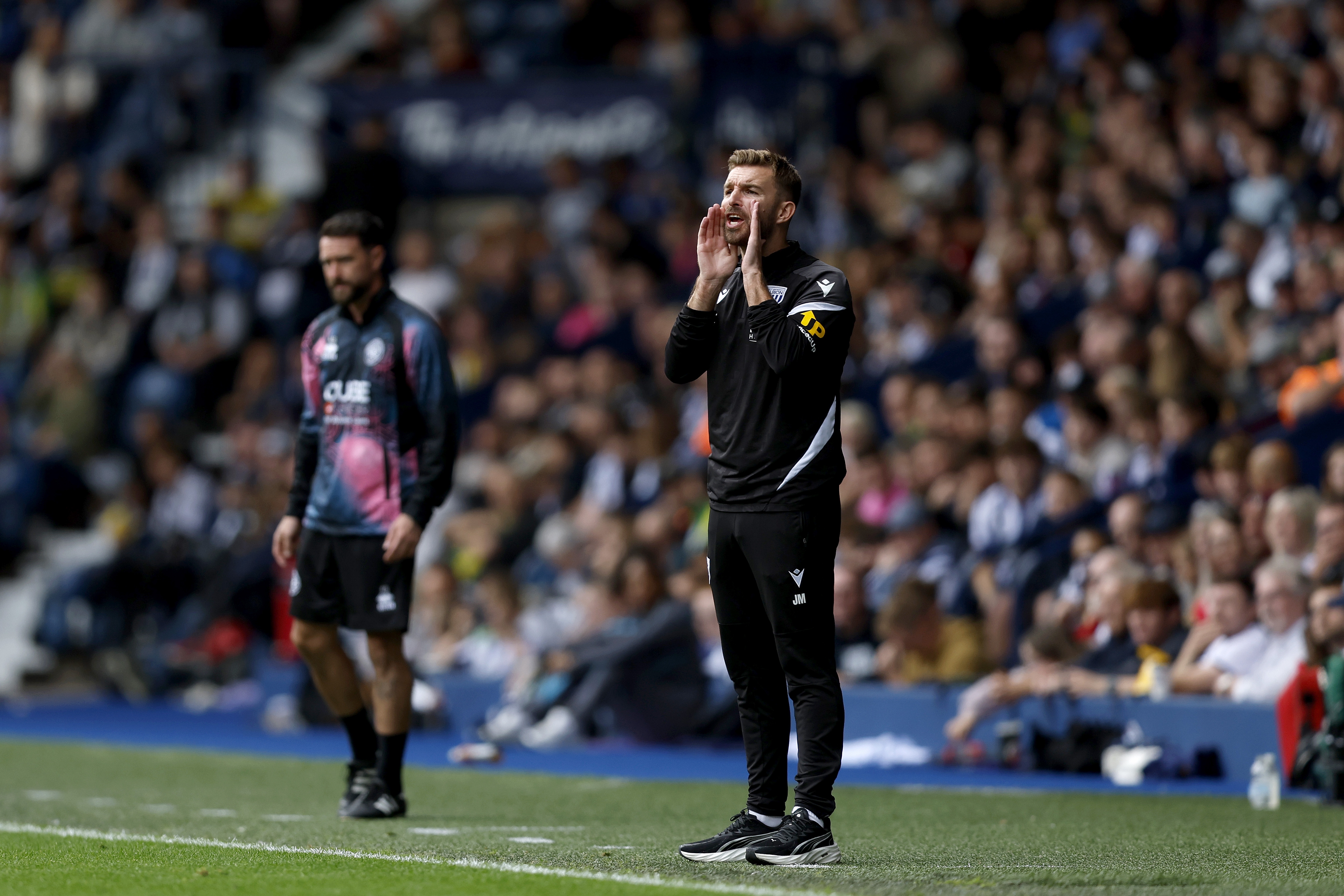 James Morrison on the side of the pitch against QPR 