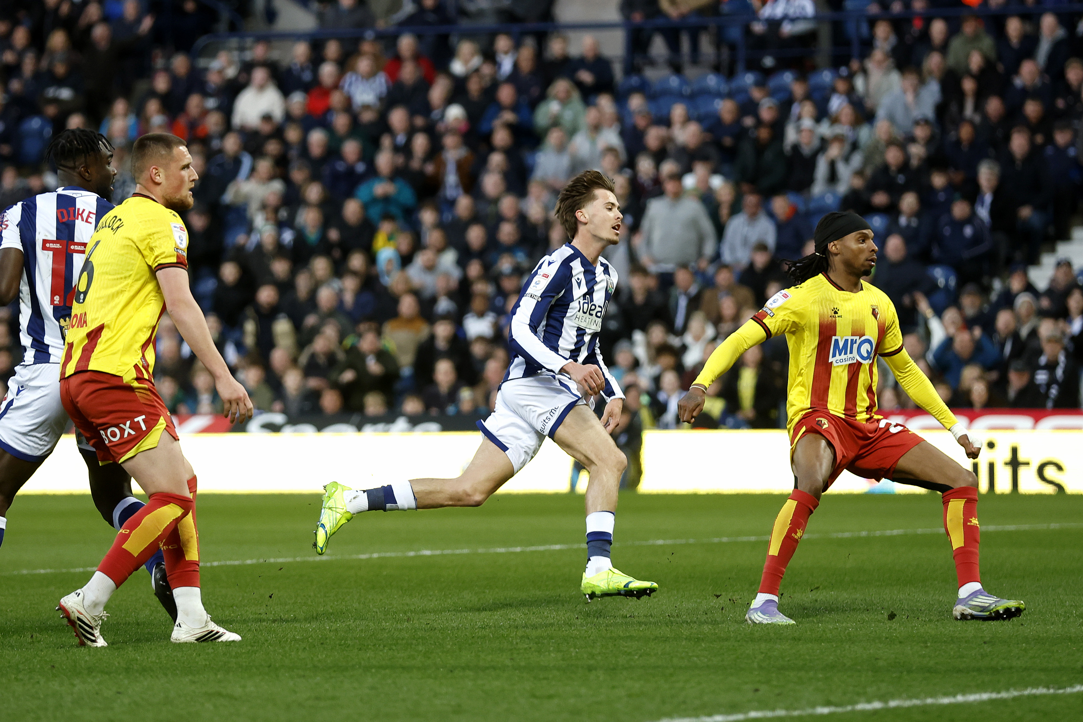 Isaac Price runs off to celebrate after scoring against Watford in April 2026