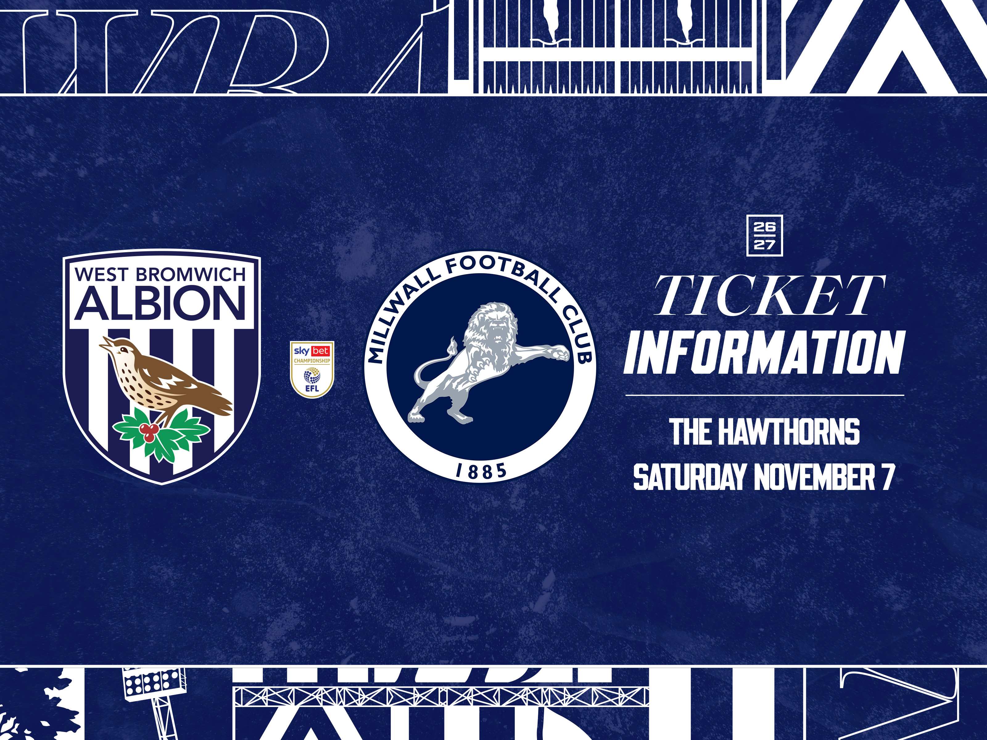 A ticket graphic for Millwall