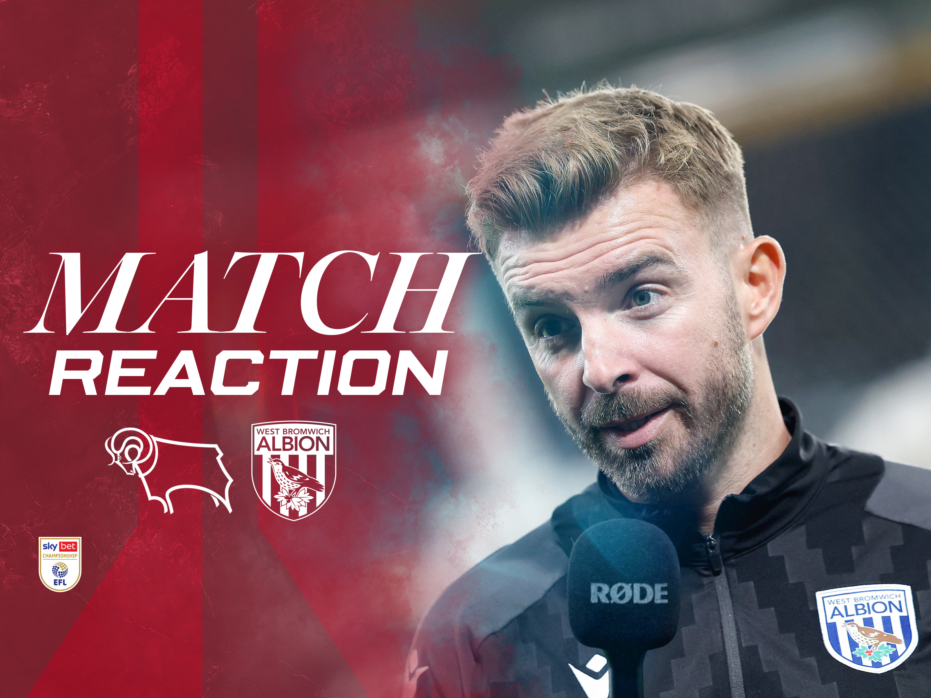 James Morrison is interviewed after Albion's win at Derby 