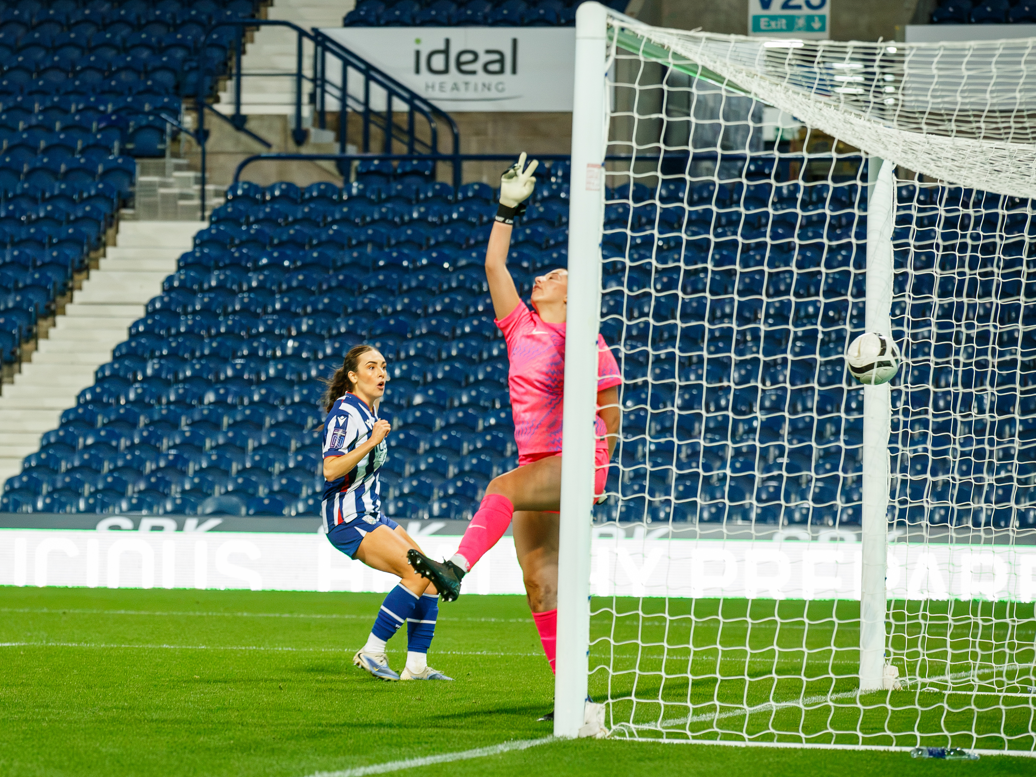 An image of Taylor Reynolds scoring a goal against Birmingham PGA