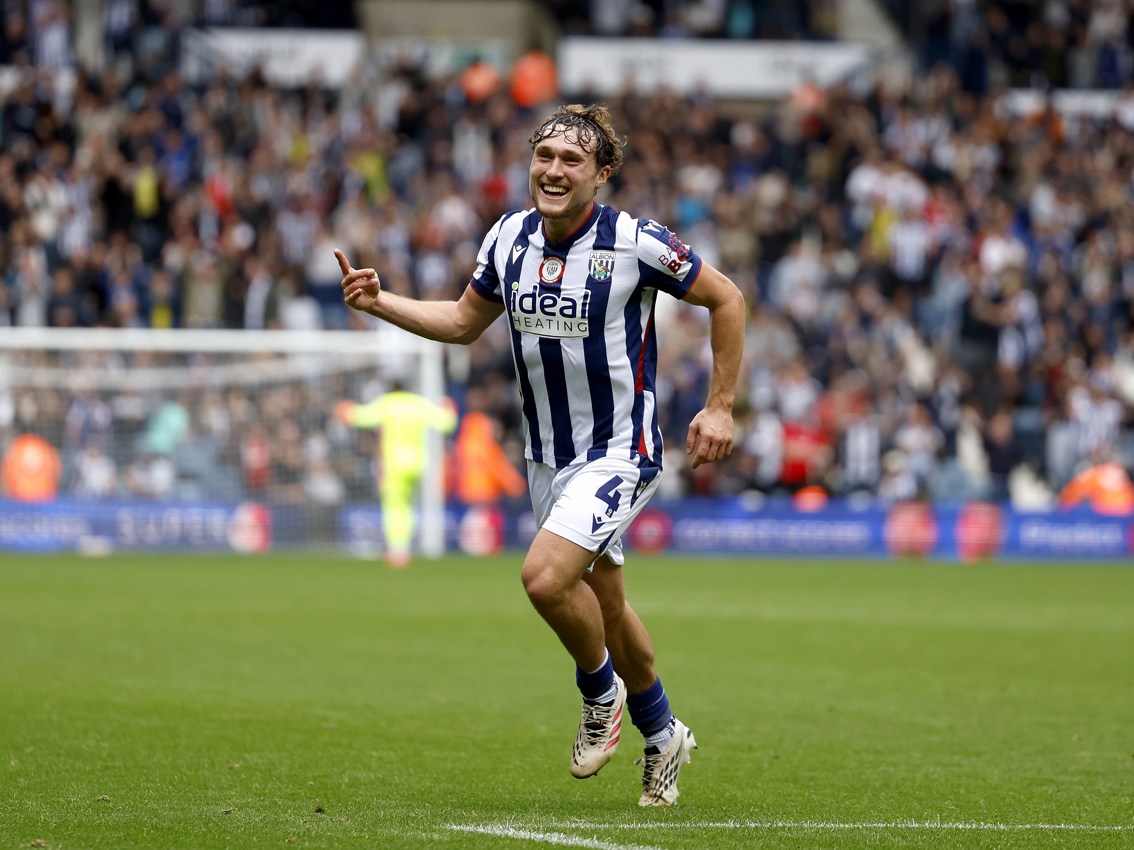 An image of Callum Styles celebrating a goal against QPR