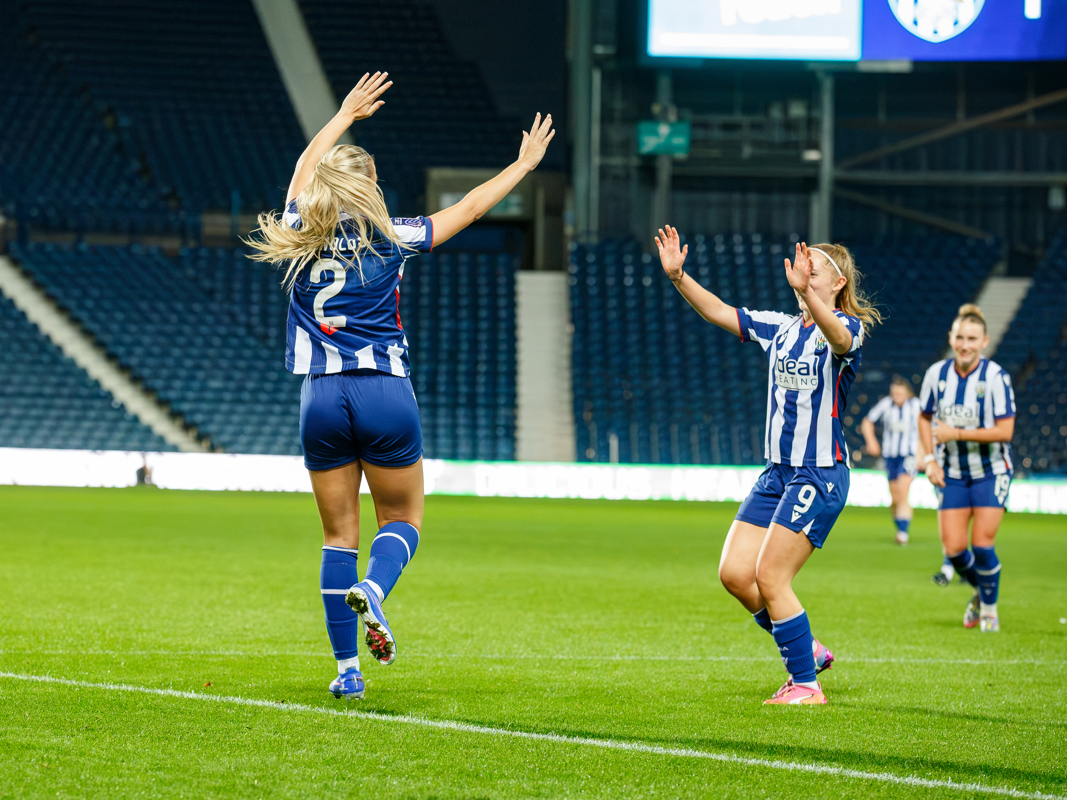 An image of Taylor Reynolds celebrating a goal against Birmingham PGA