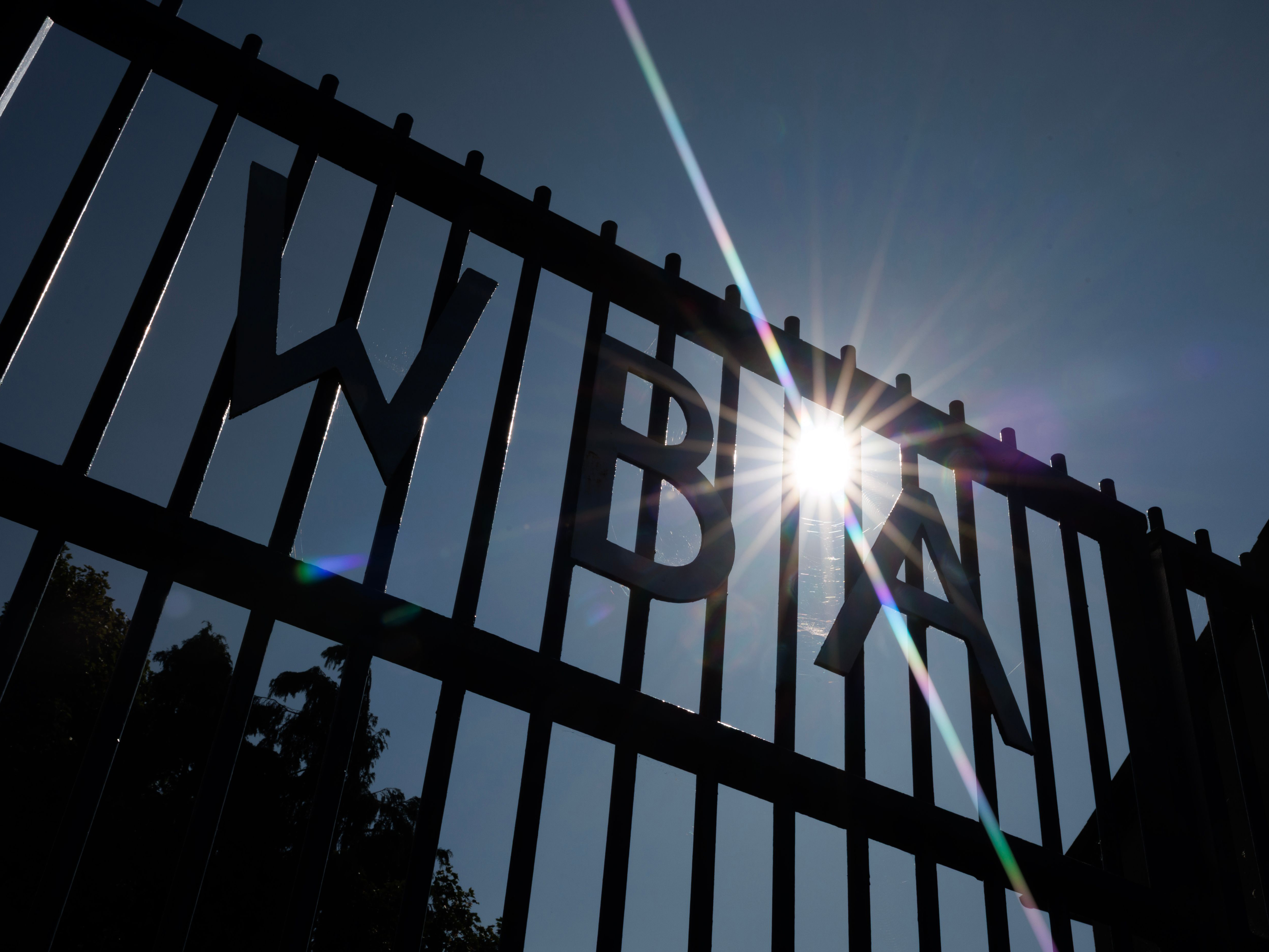An image of WBA on the gates at The Hawthorns