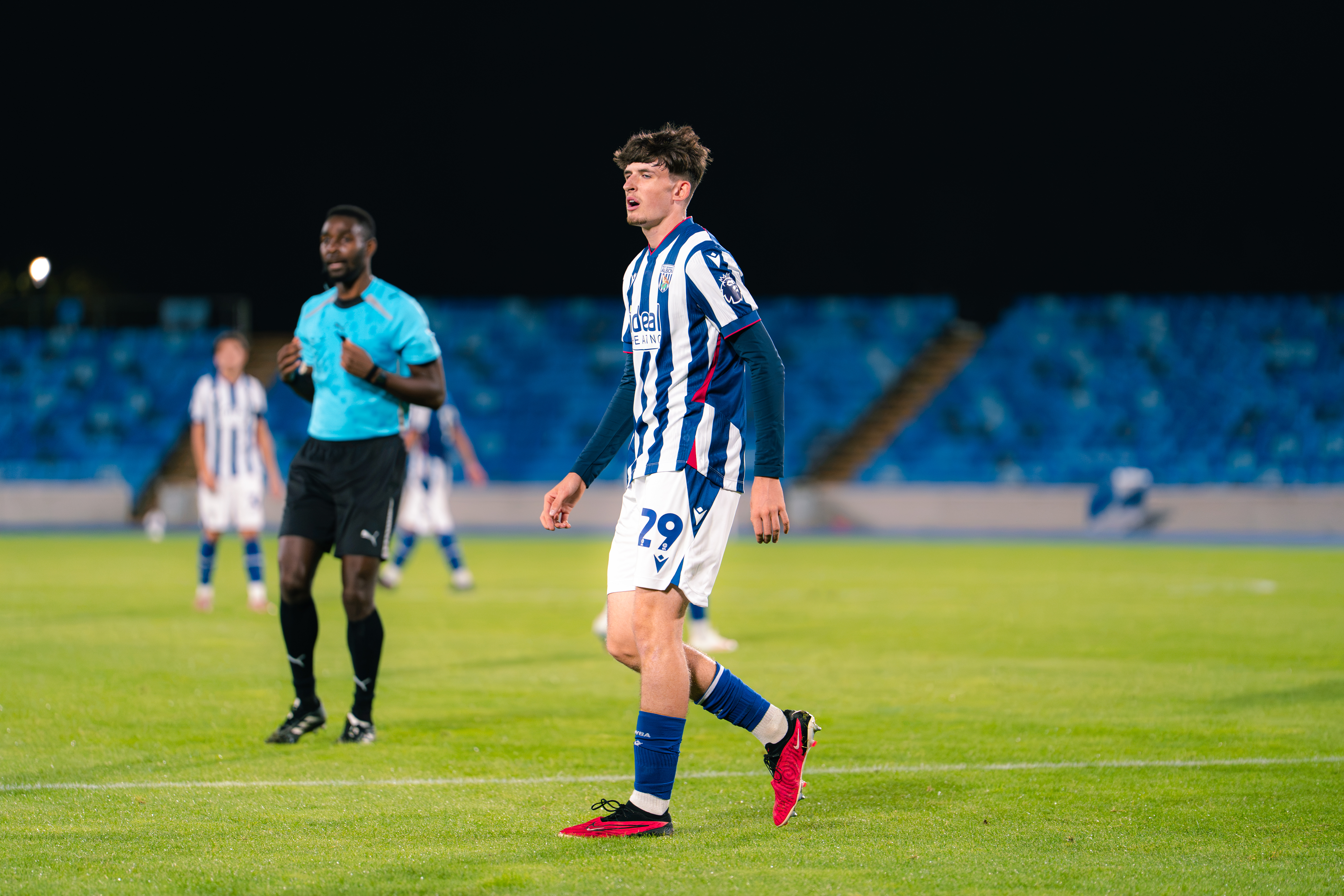 Cole Dexter in action for Albion's PL2 team v Forest at the Alexander Stadium