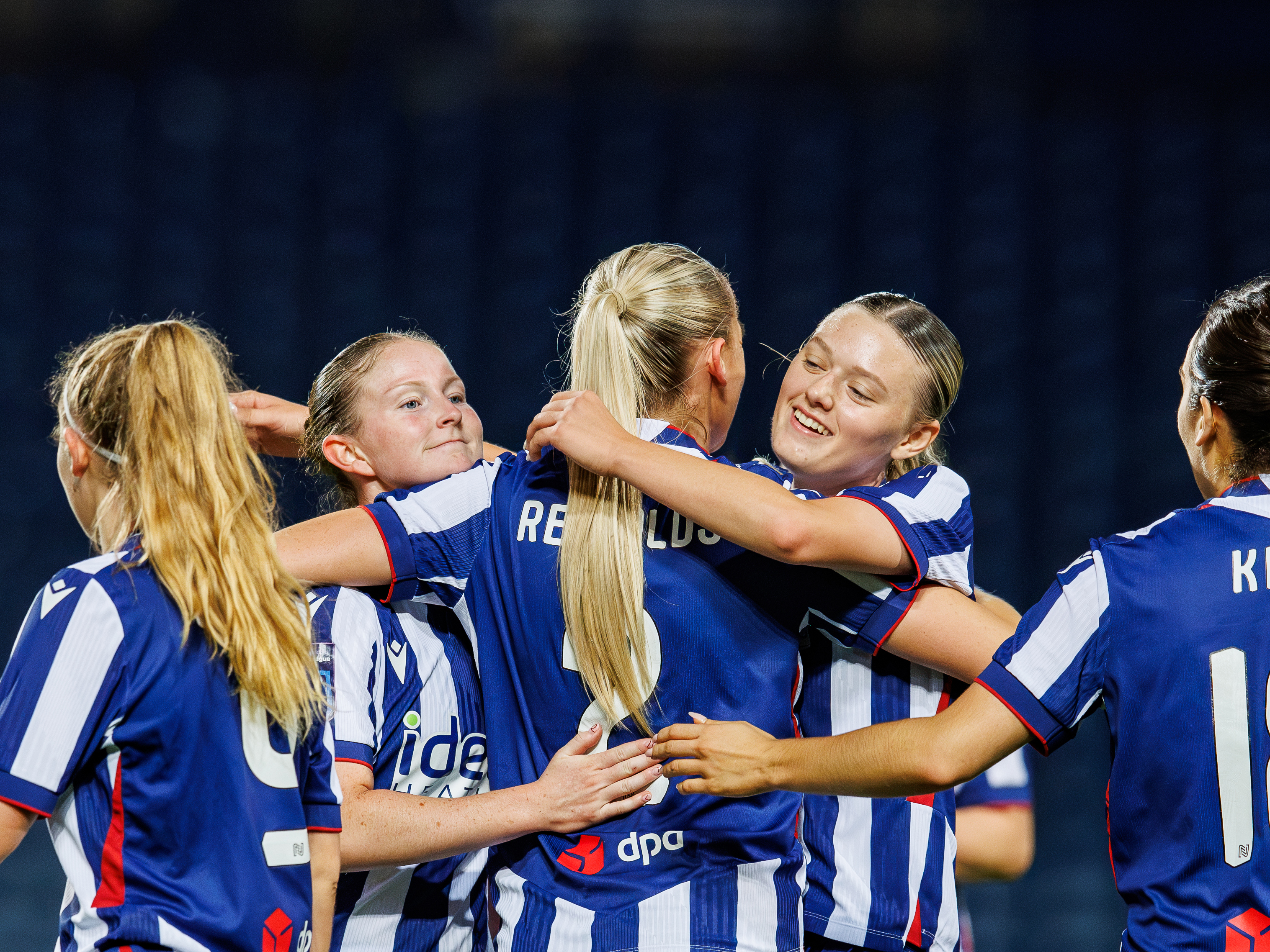 Albion Women celebrating.
