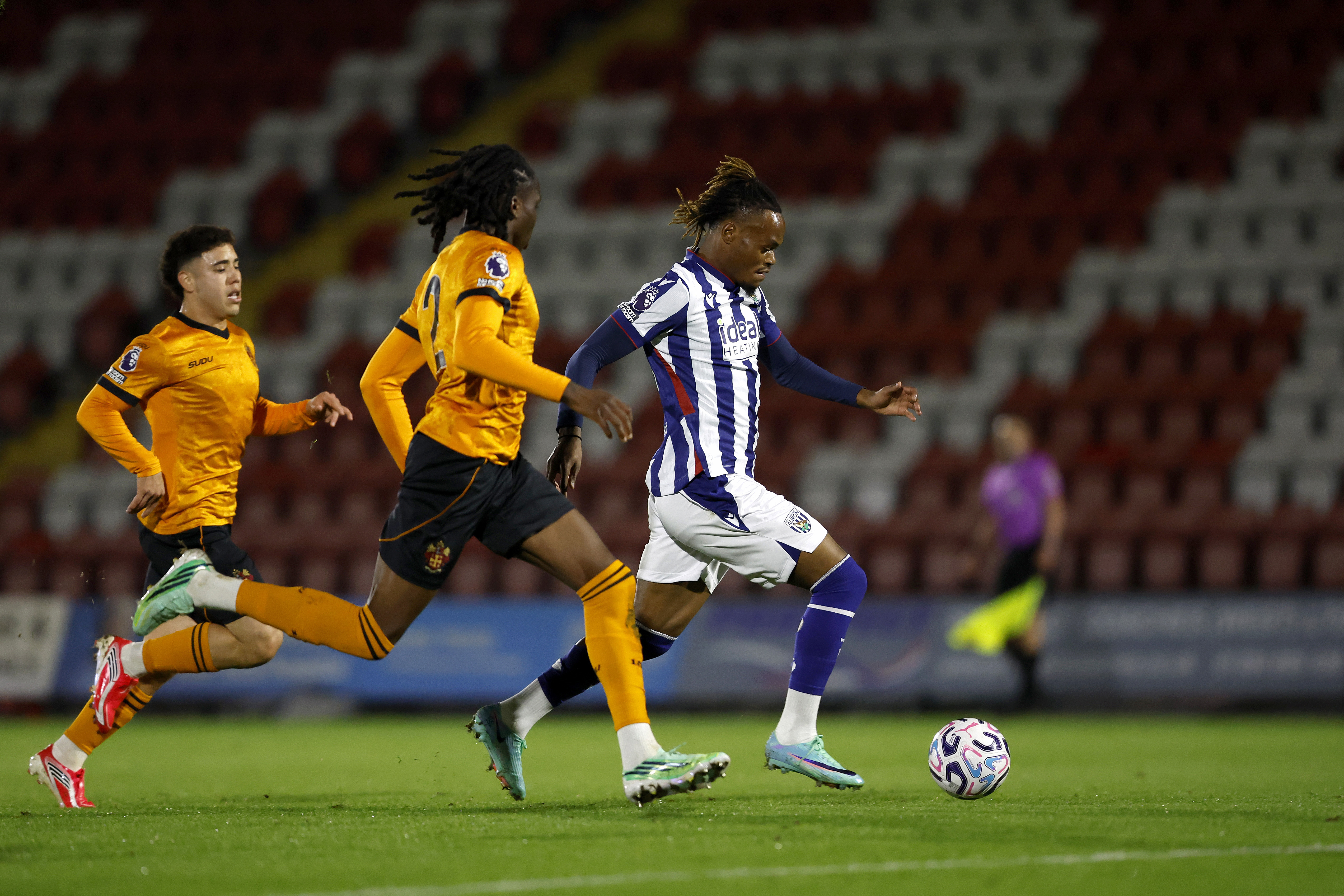Nathan Dlamini in action against Wolves.
