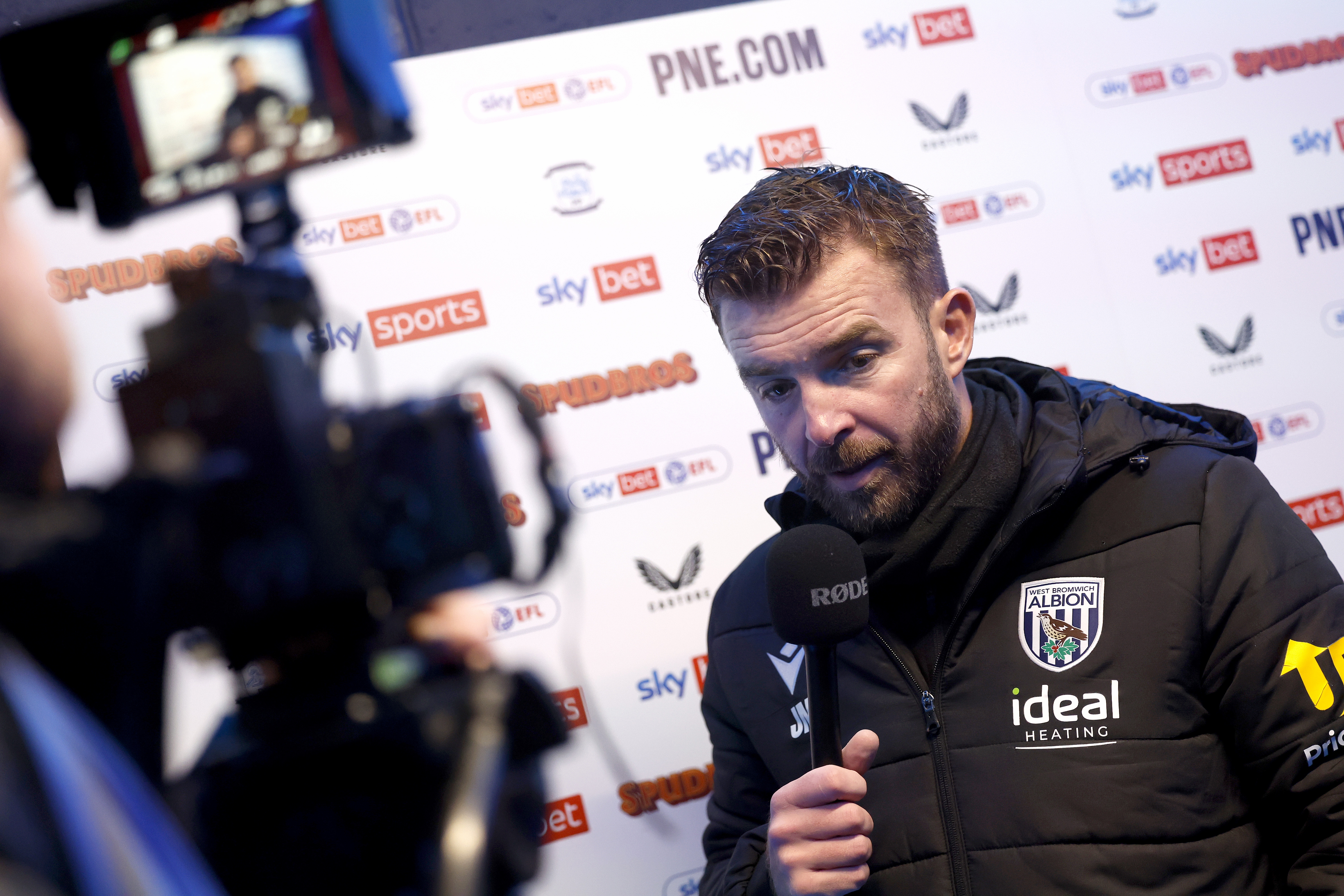 James Morrison is interviewed after WBA's draw with Preston