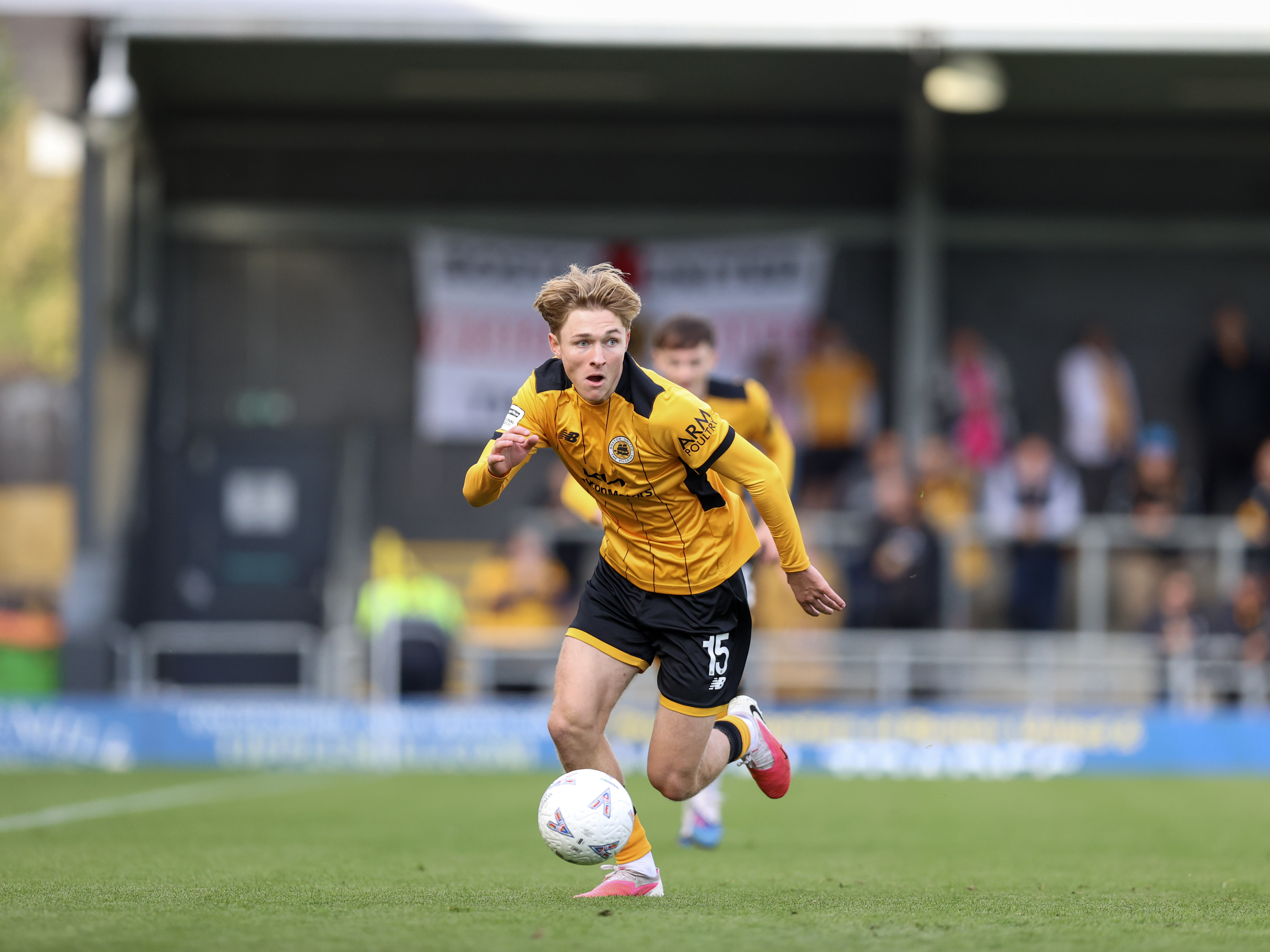 A photo of Albion youngster Ollie Bostock playing for loan club Boston United