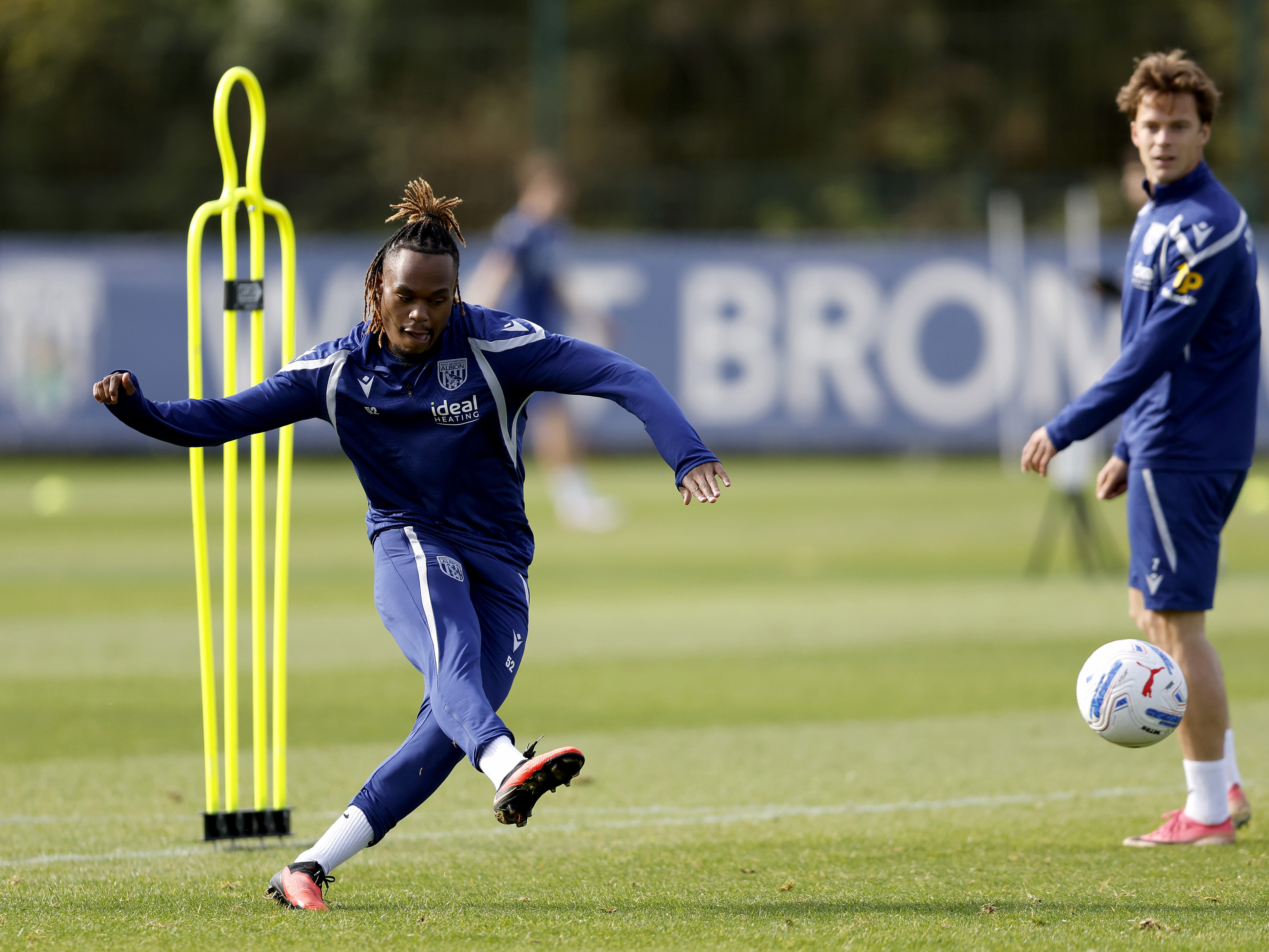A photo of Albion U21 attacker Nathan Dlamini in training