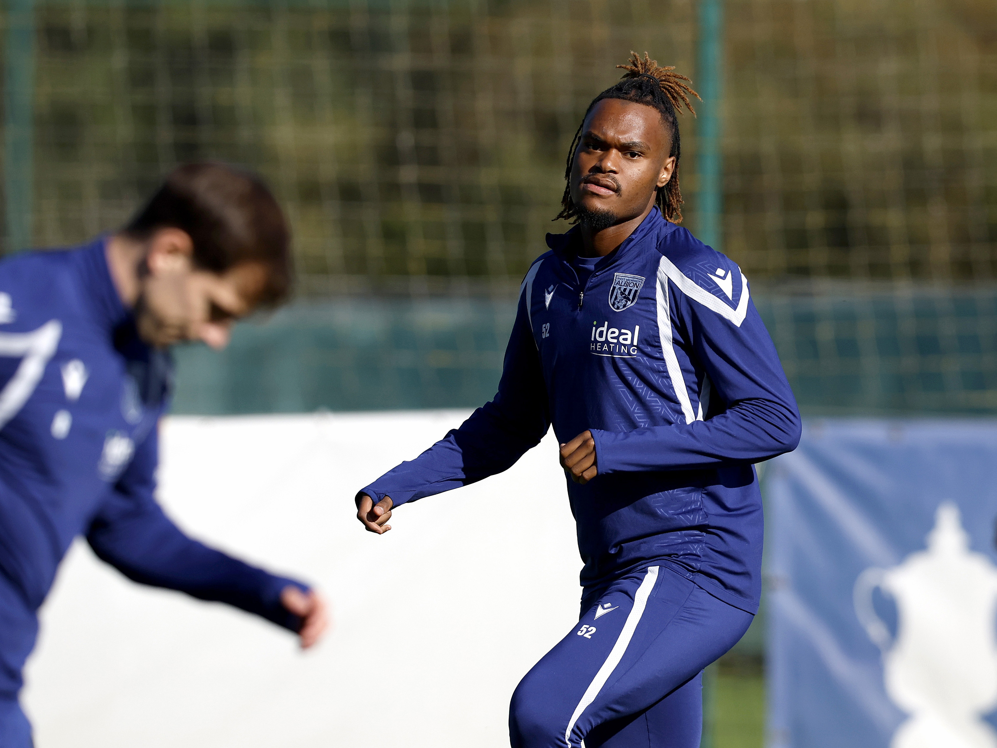 A photo of Albion U21 attacker Nathan Dlamini in first team training