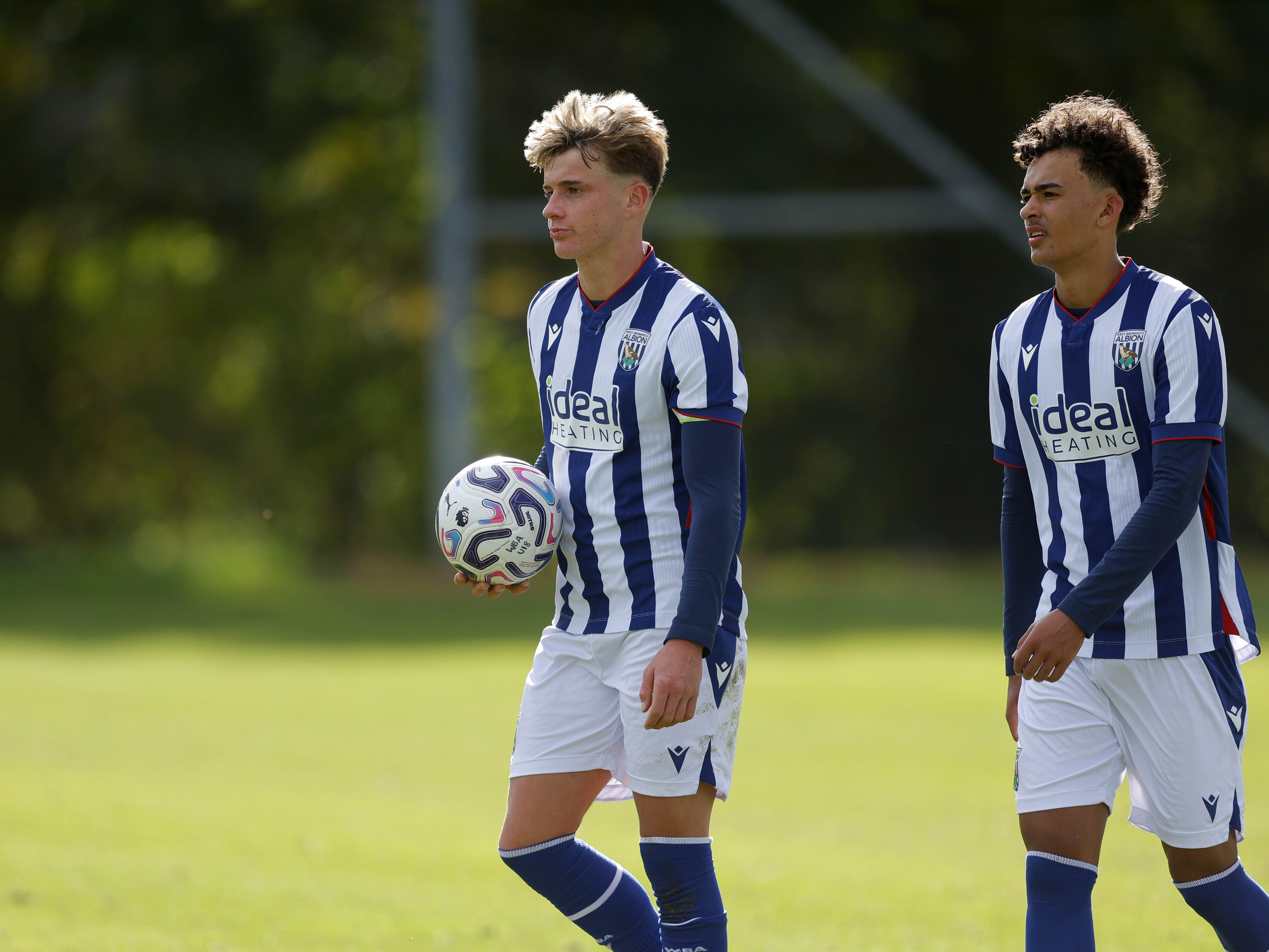 A photo of Albion U18 striker Harry French in the 2026/27 home kit