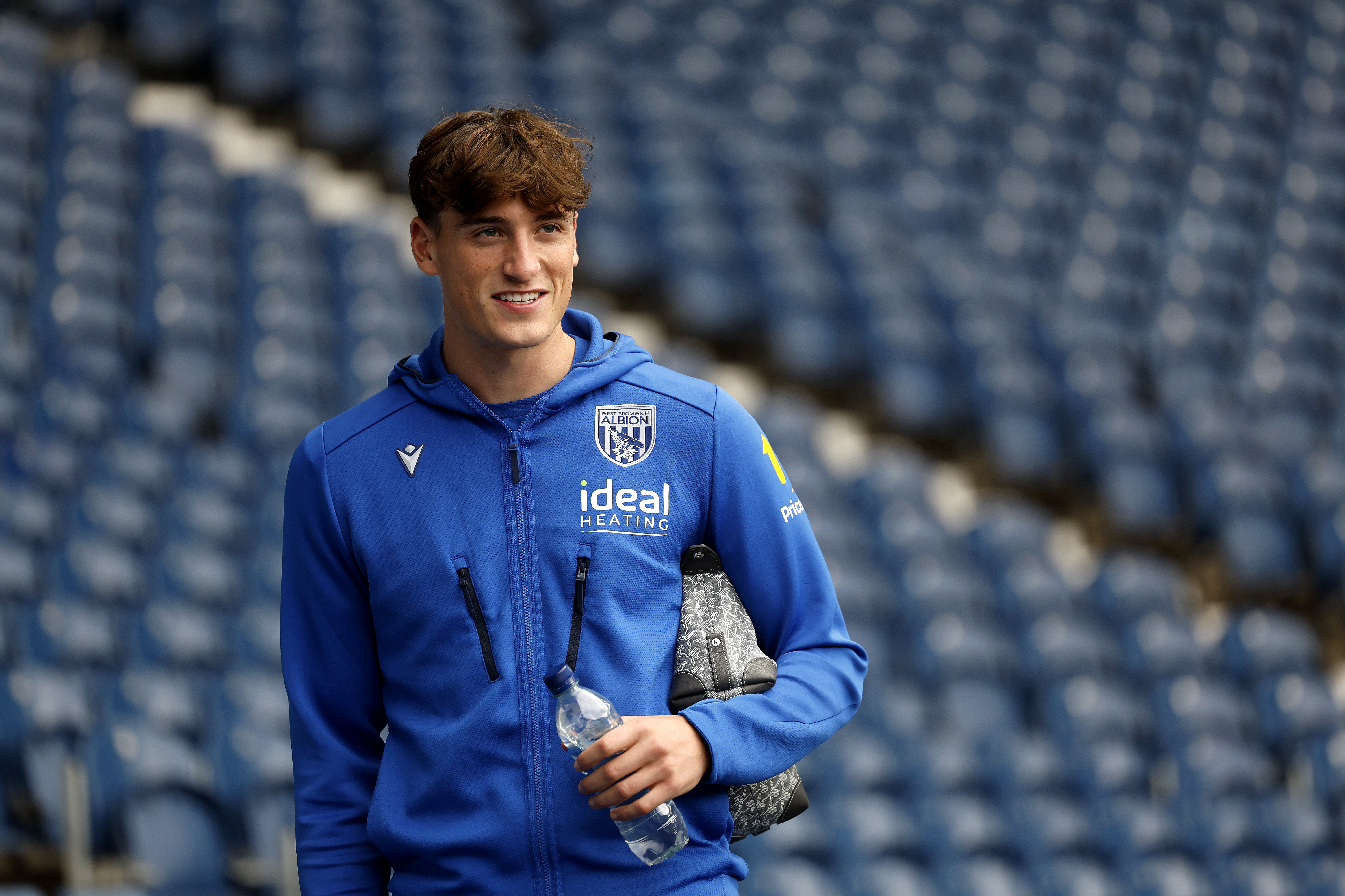 Barney Stewart arrives at The Hawthorns