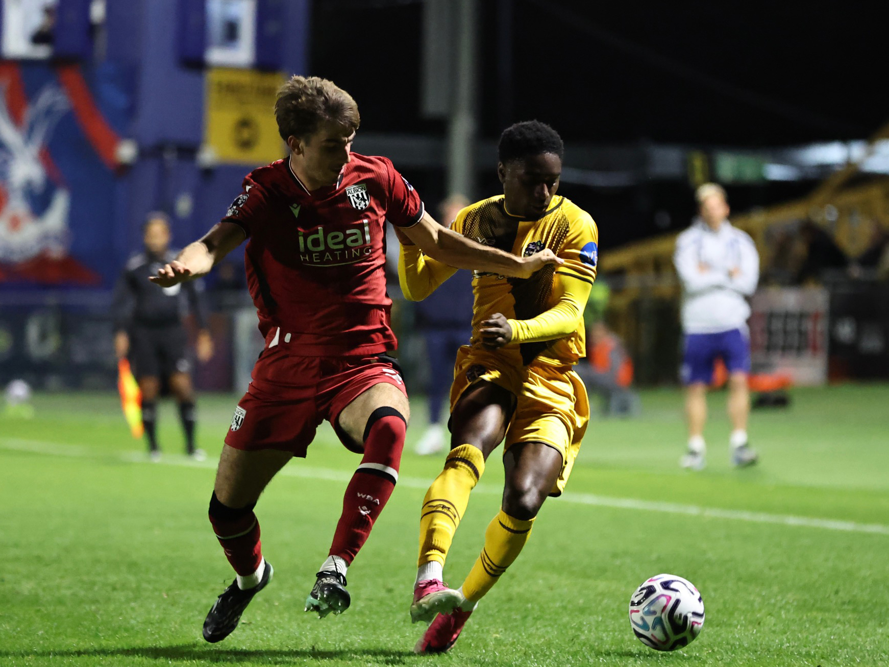 Alfie Maughan in action against Sutton United.