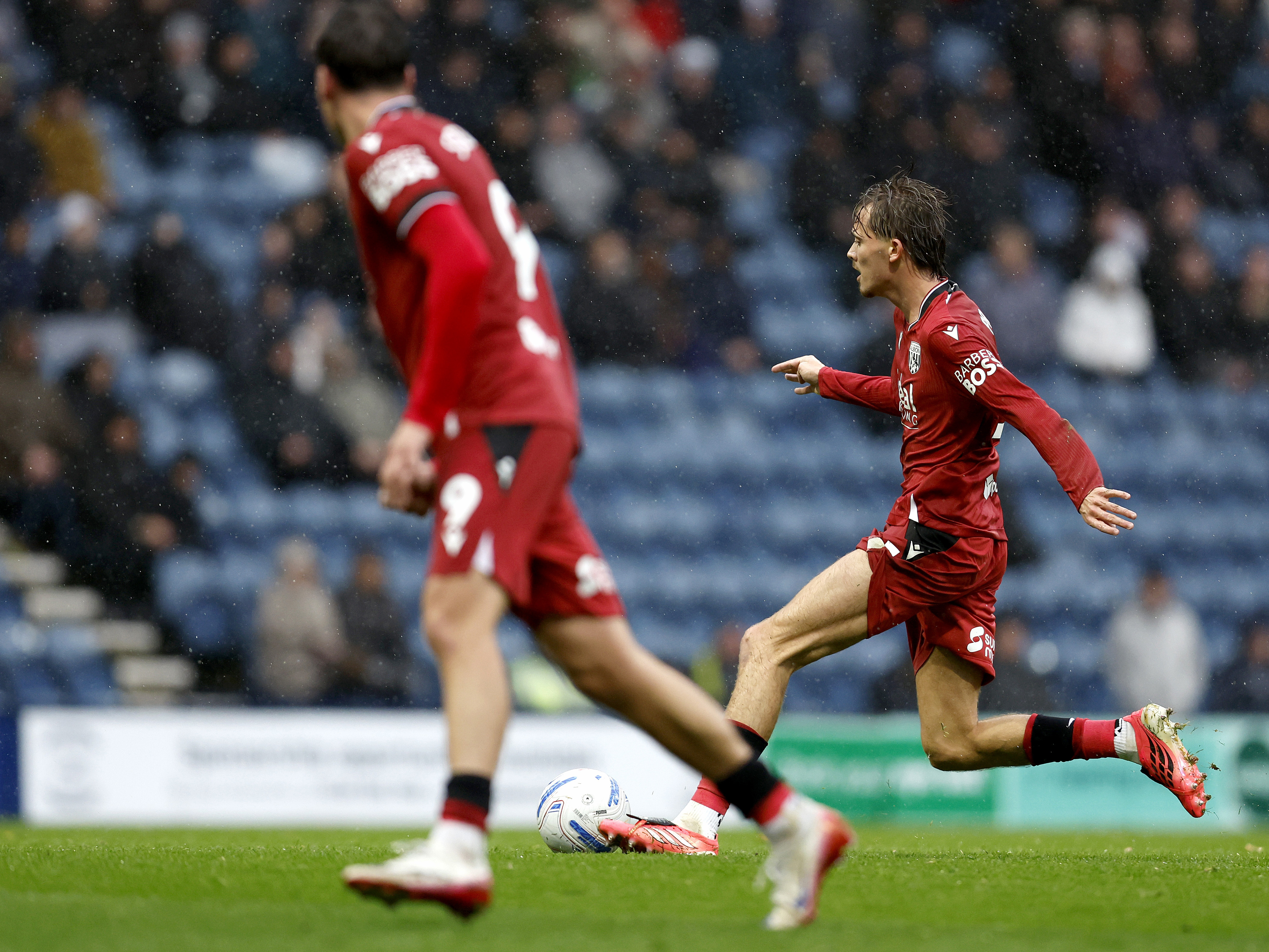 An image of Isaac Price playing against Preston