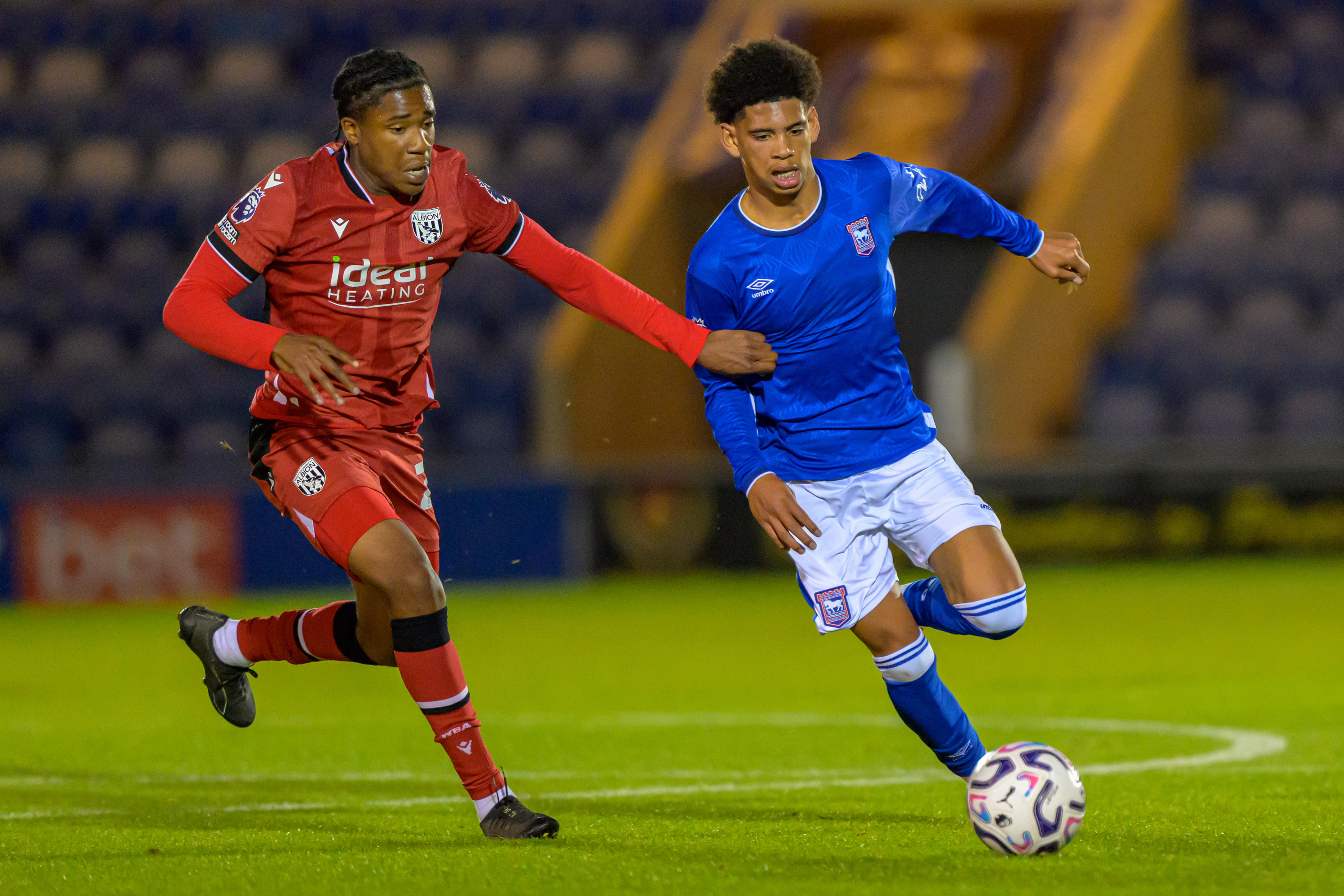 Joel Asomugha in action against Ipswich's PL2 team