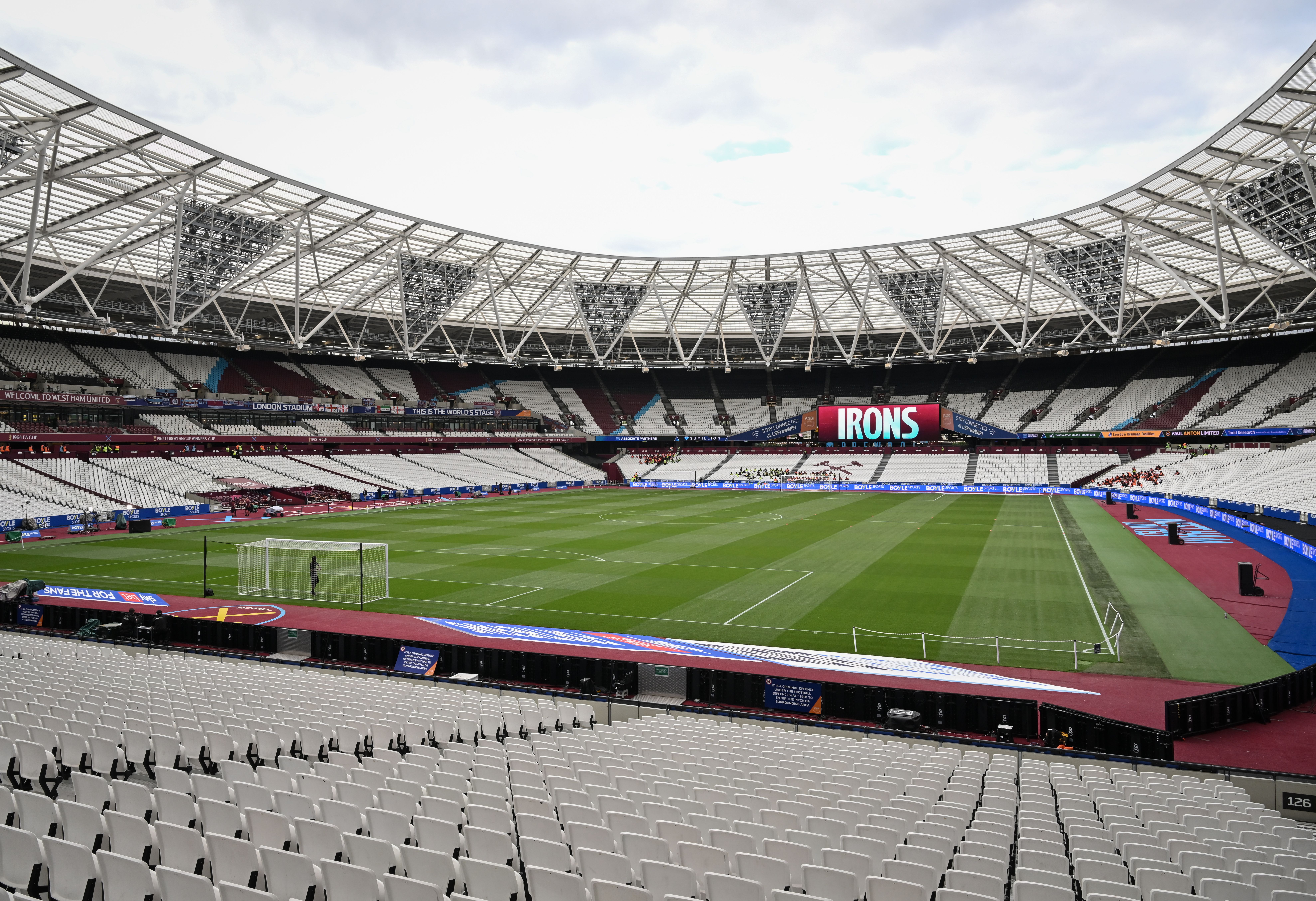 A general view of West Ham's London Stadium