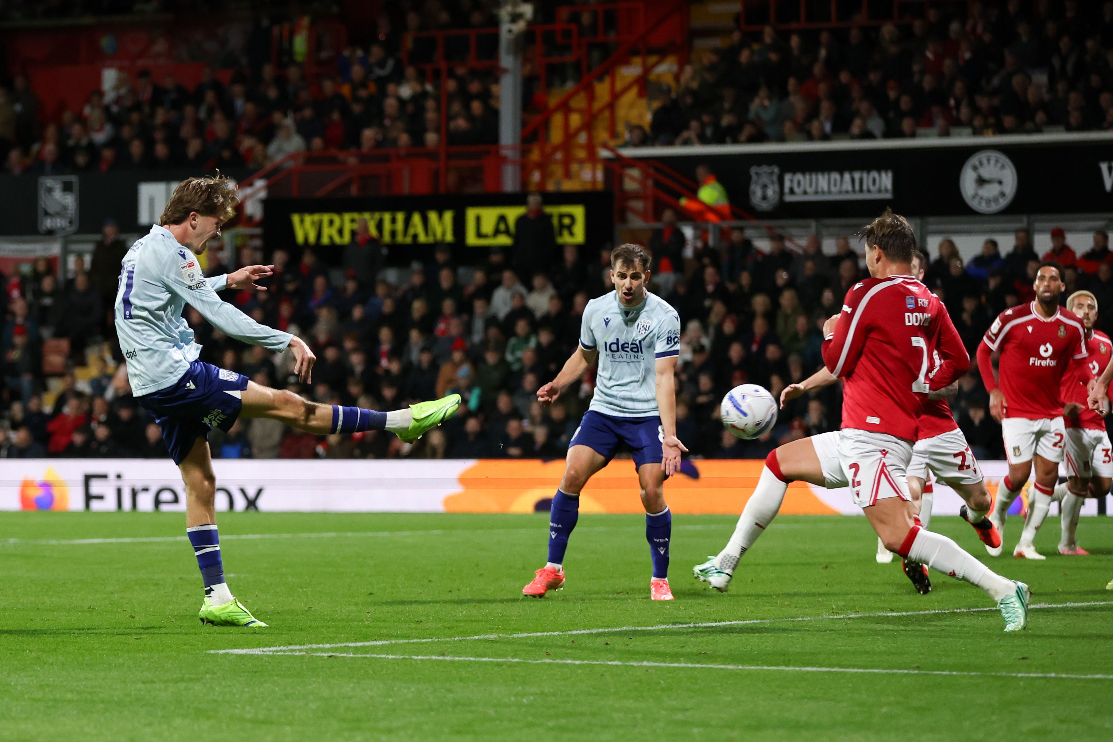 Isaac Price scores against Wrexham