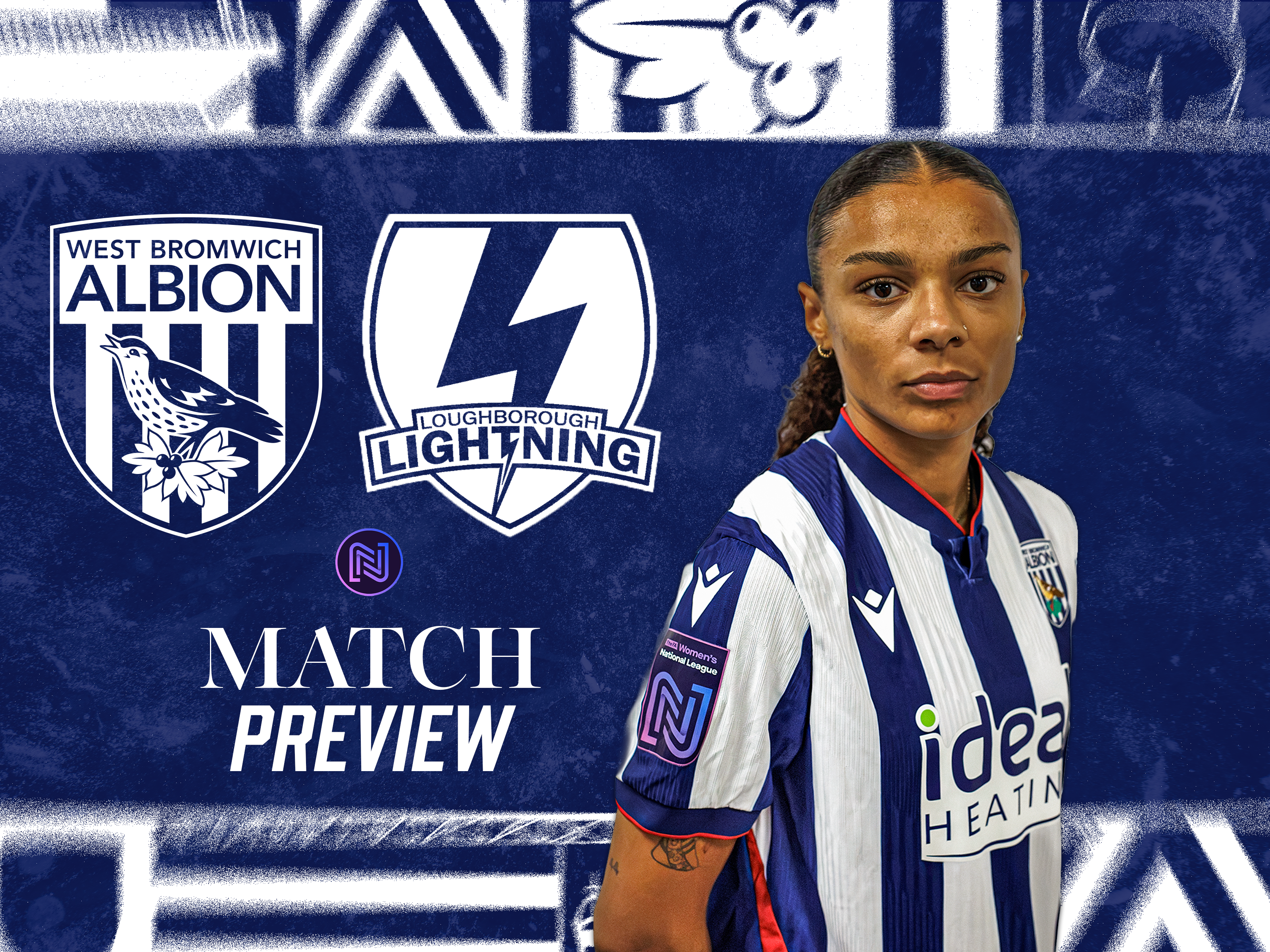 Albion Women vs Loughborough Lightning Match Pack. Izzy Lane features on the cover.
