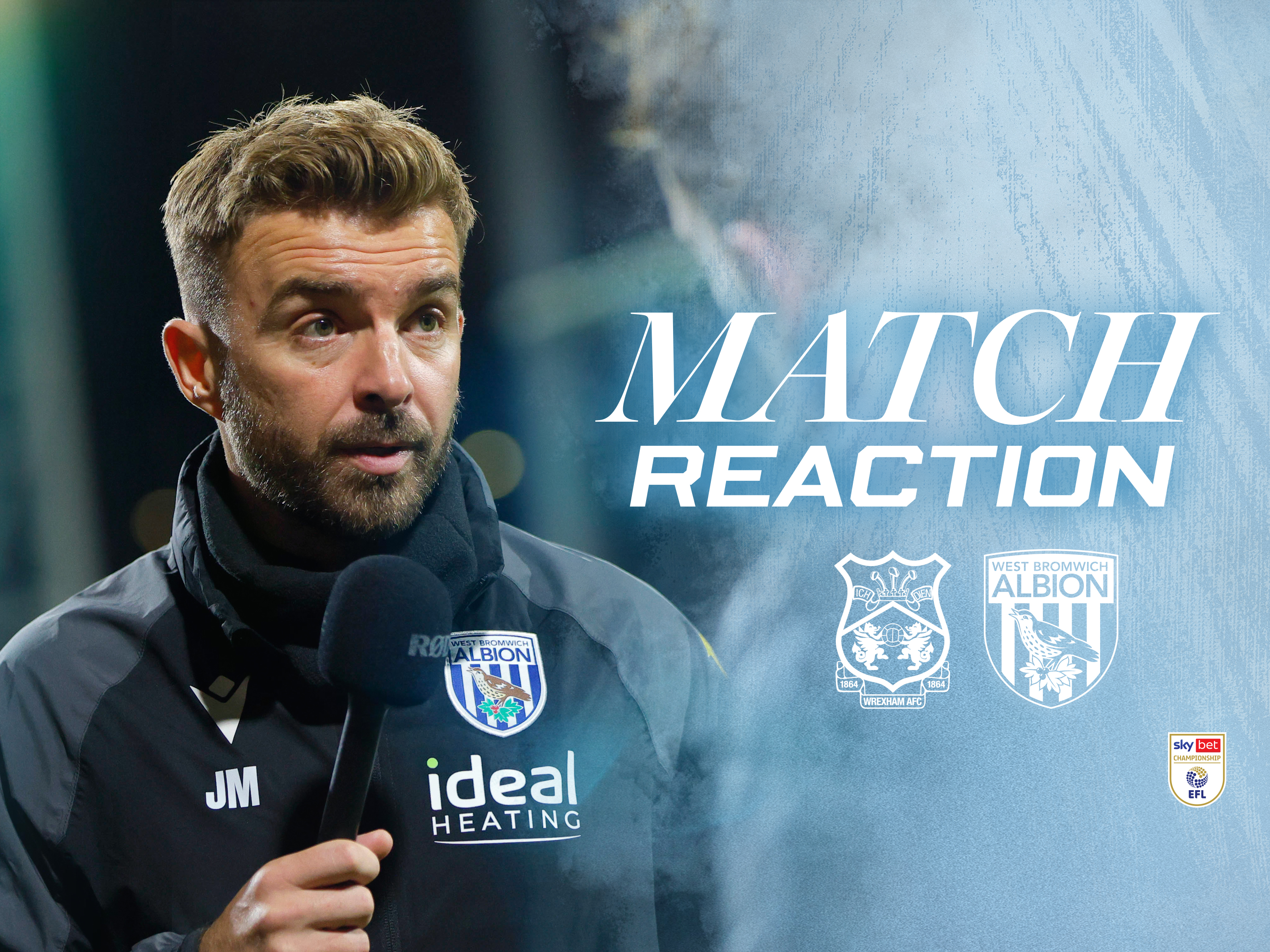 James Morrison is interviewed after WBA's win at Wrexham