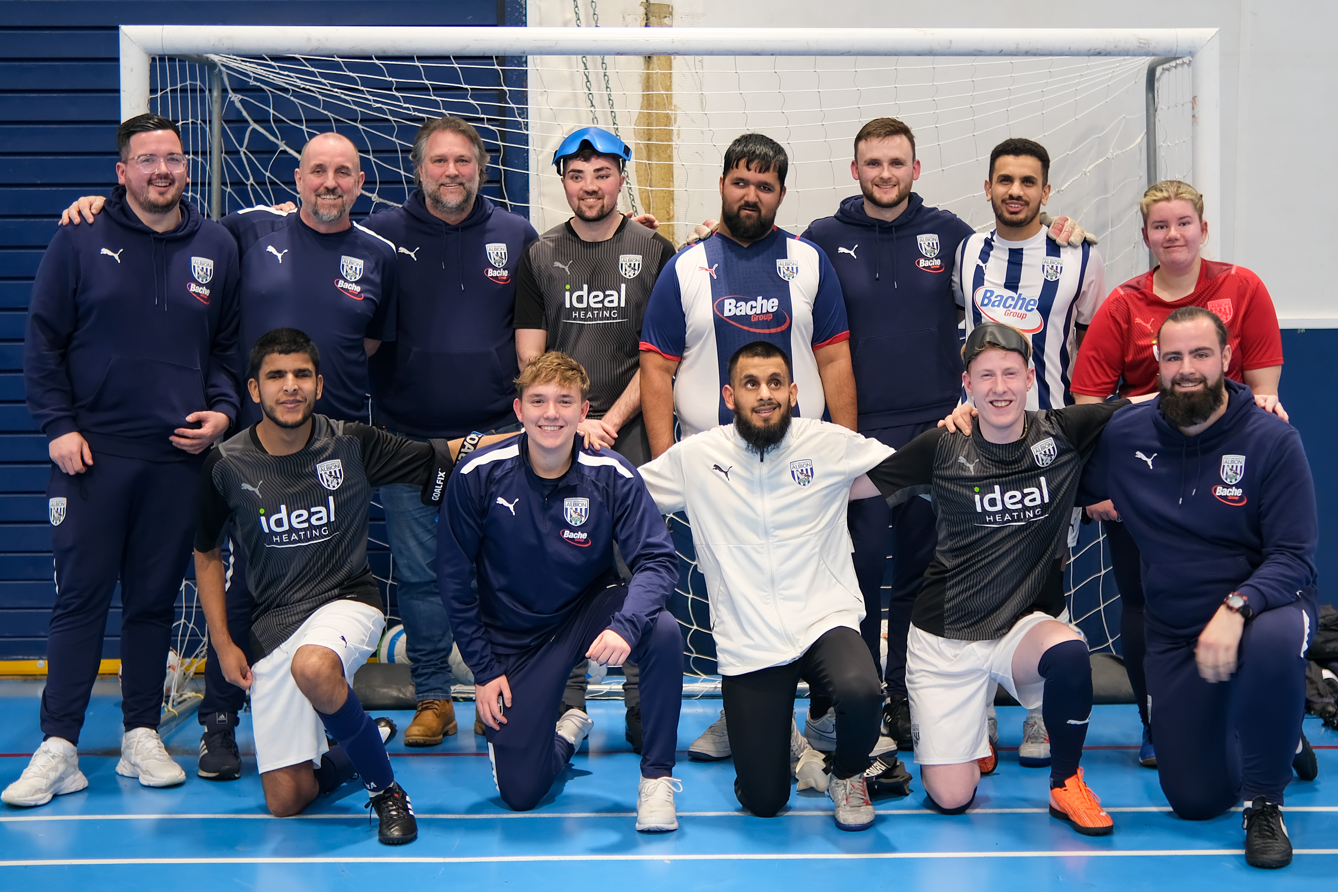 Andy Johnson with WBA Blind team