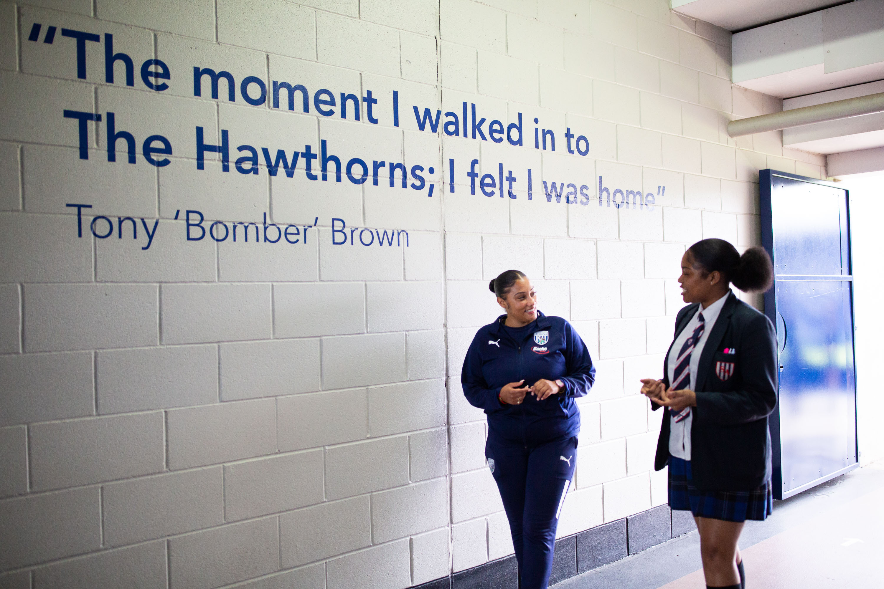 Foundation staff mentoring a student at The Hawthorns
