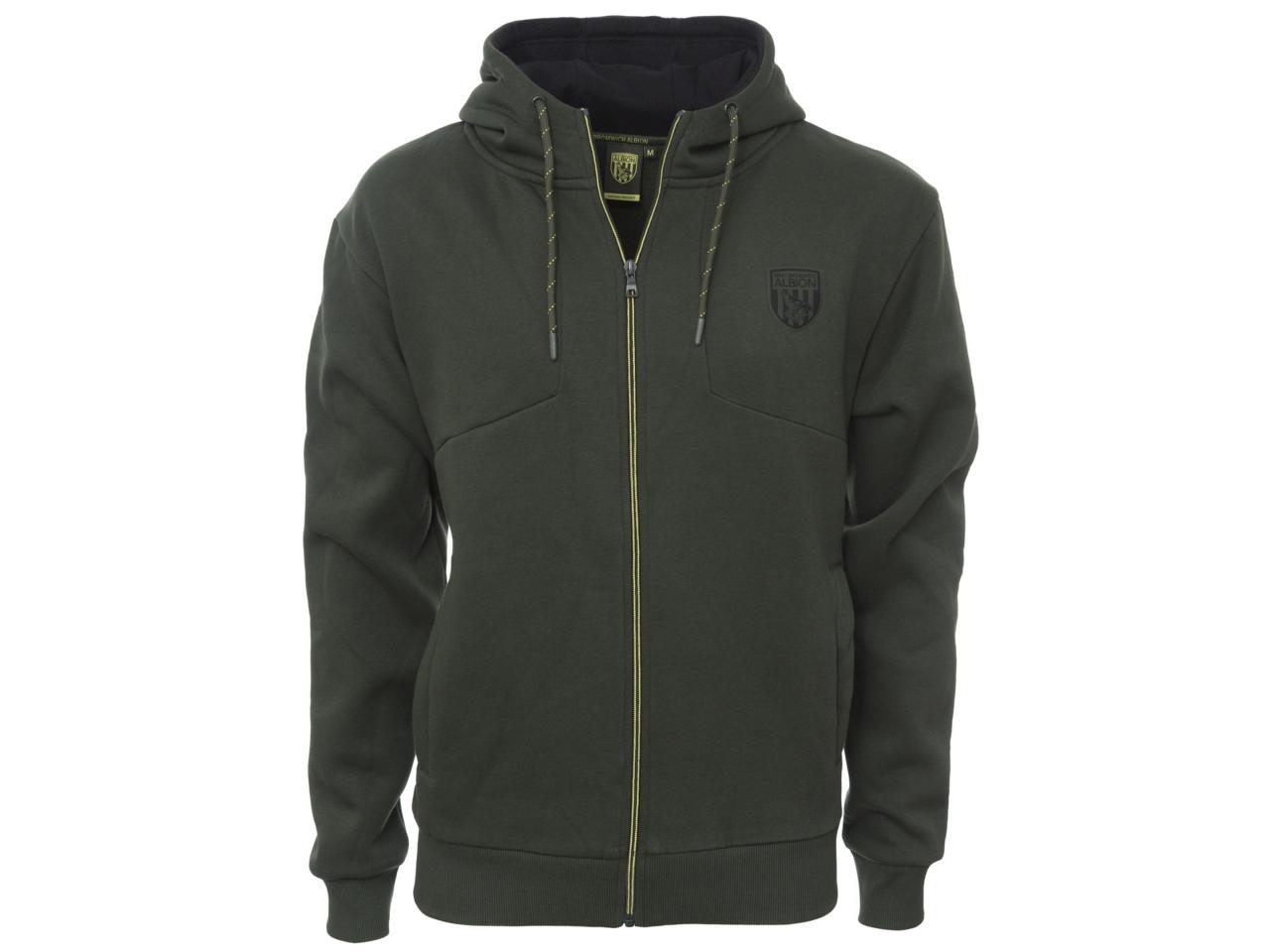 Zip Through Hoodie - Olive