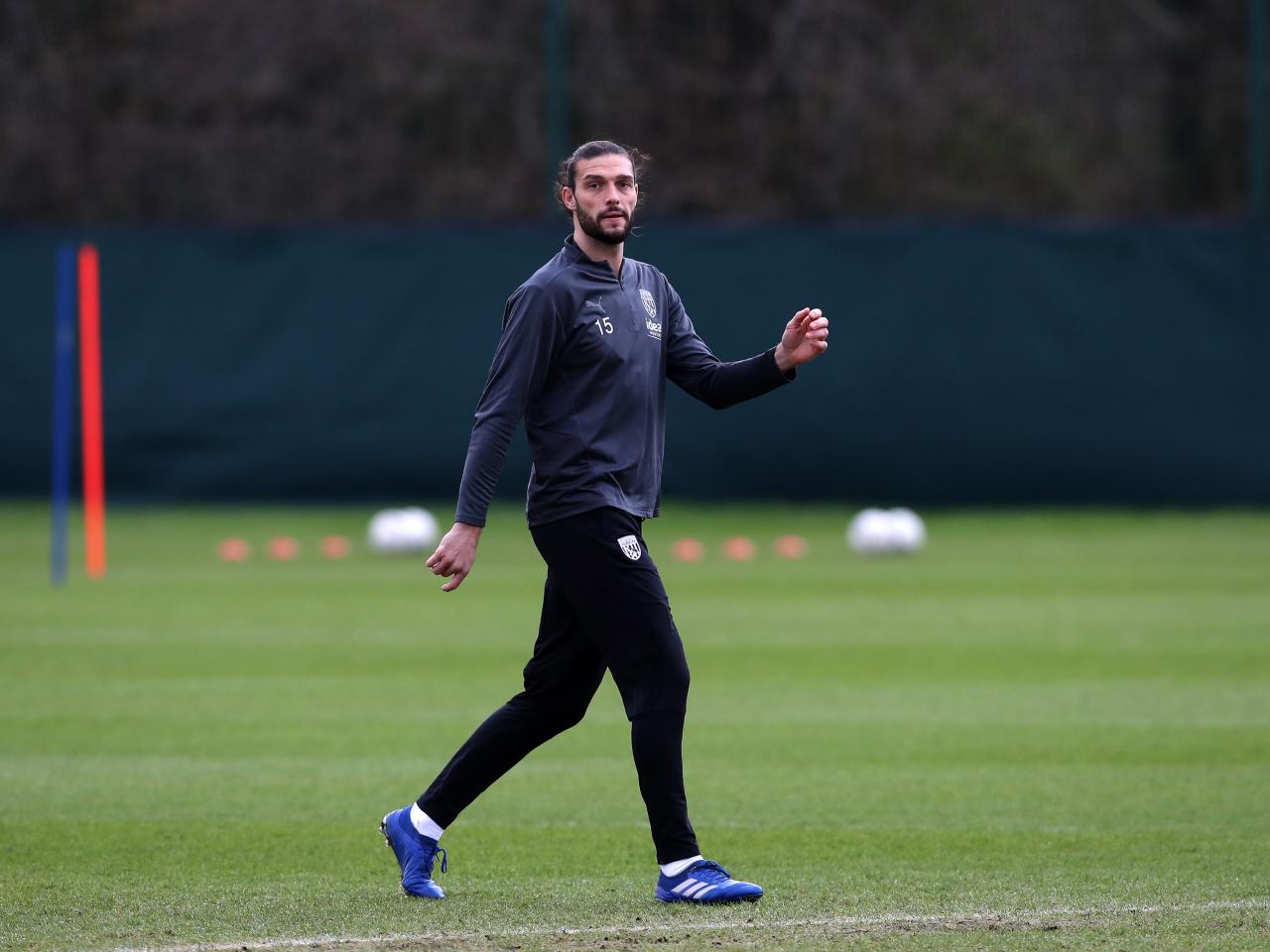 Andy Carroll in training for the first time