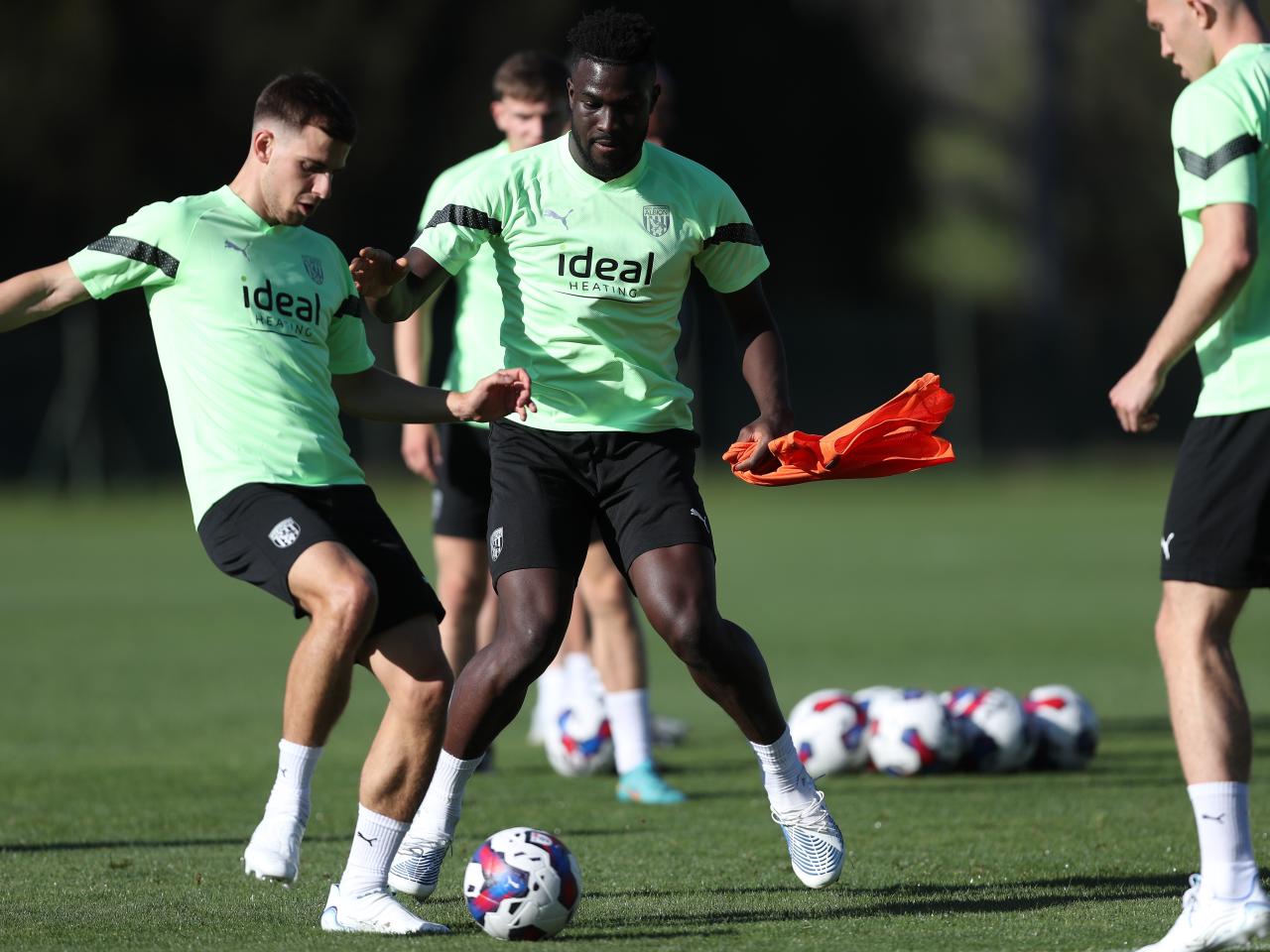Albion players train in Portugal.