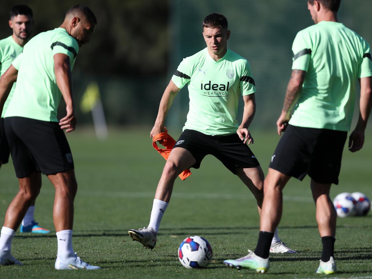 Albion players train in Portugal.