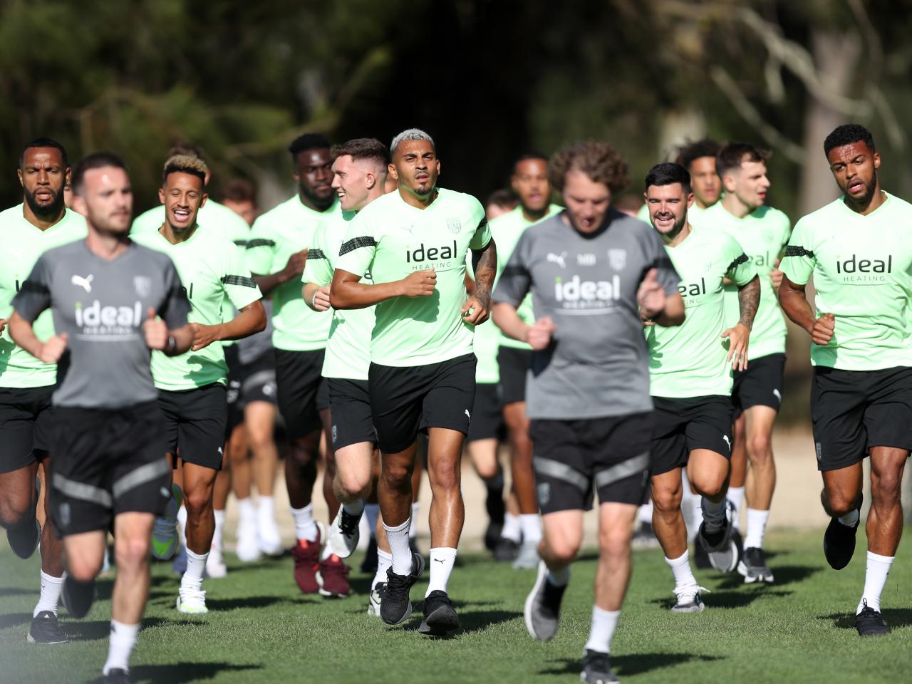 Albion players train in Portugal.