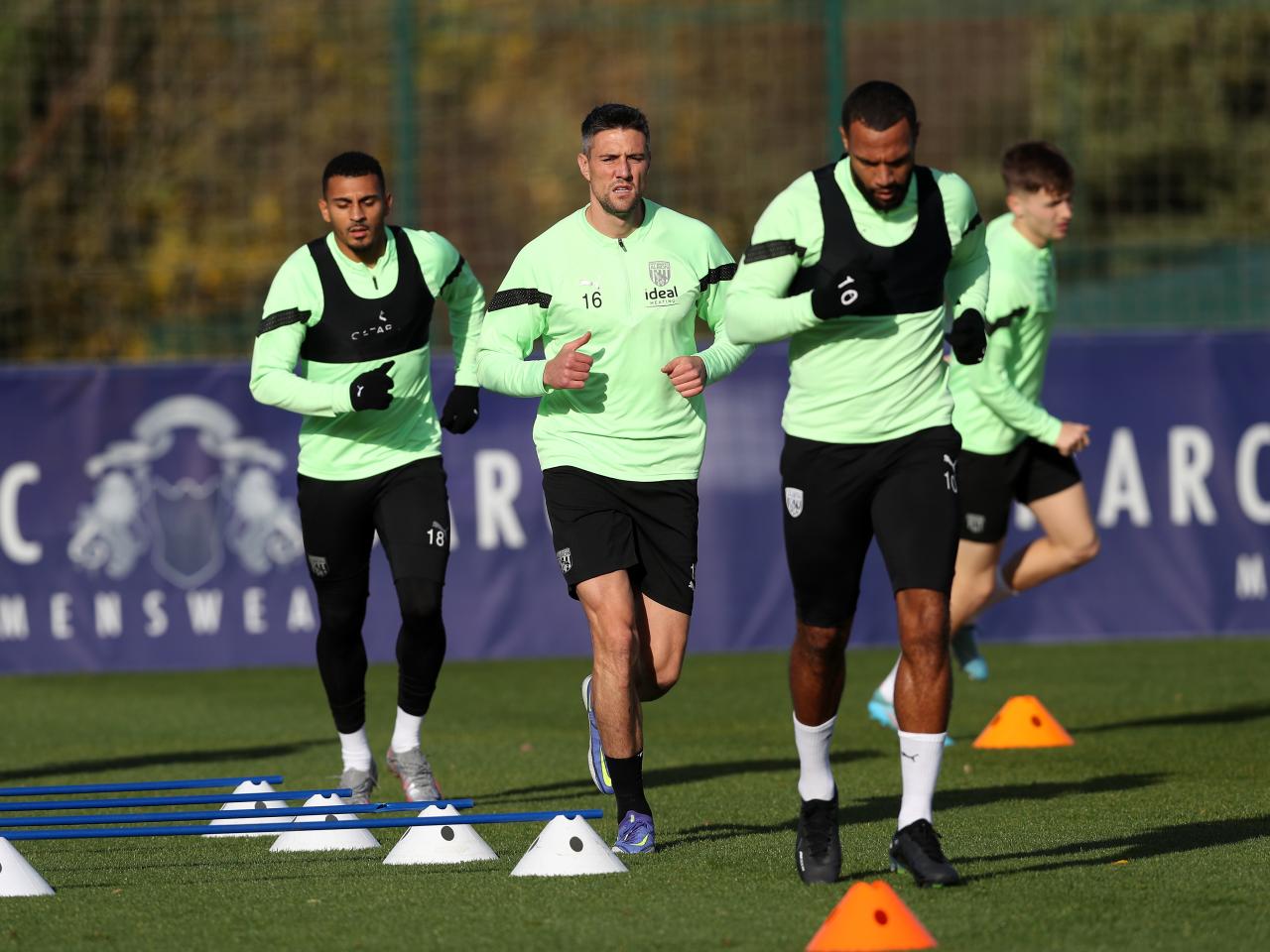 Carlos Corberán takes his first training session as Albion boss.