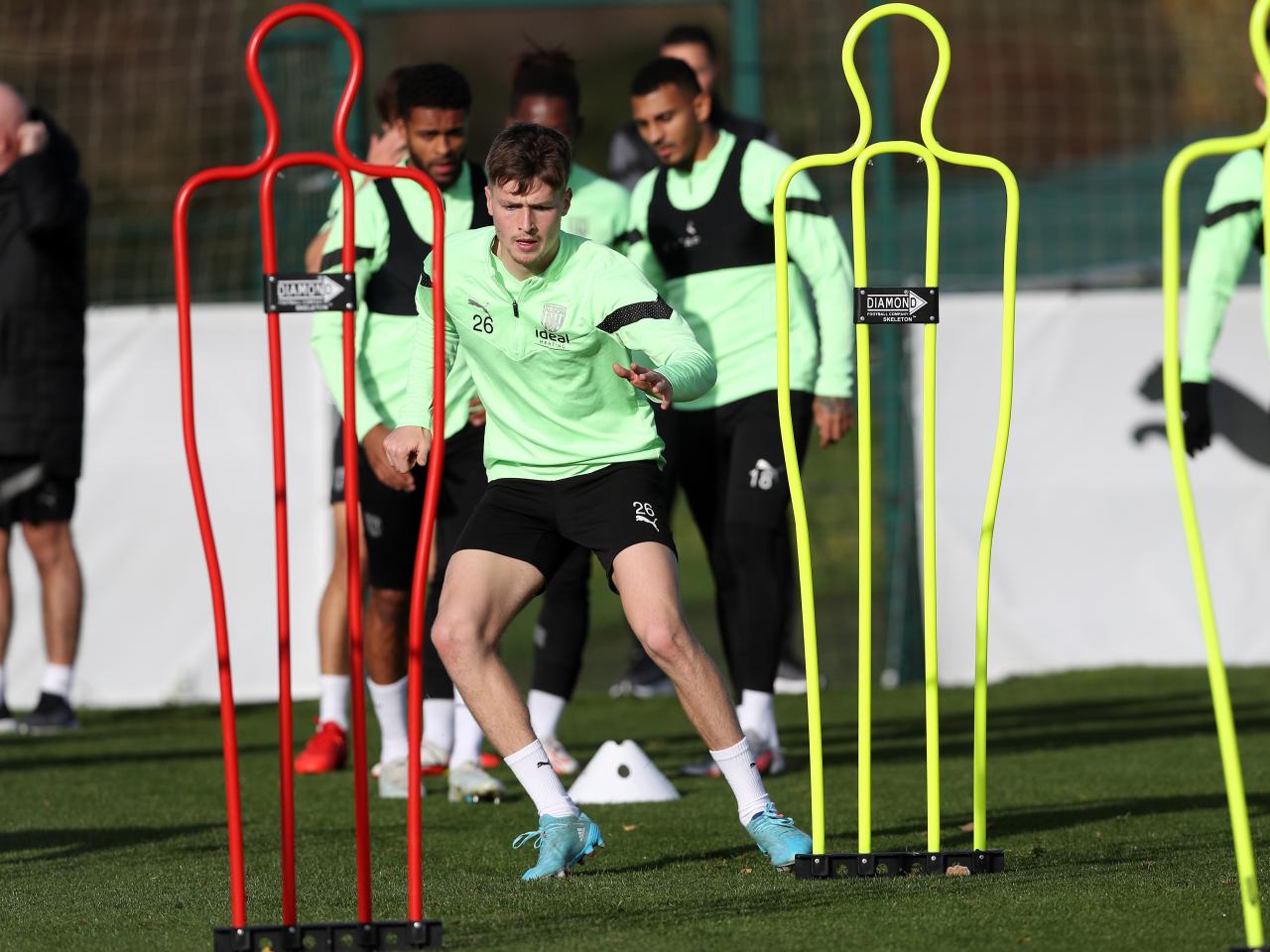 Carlos Corberán takes his first training session as Albion boss.
