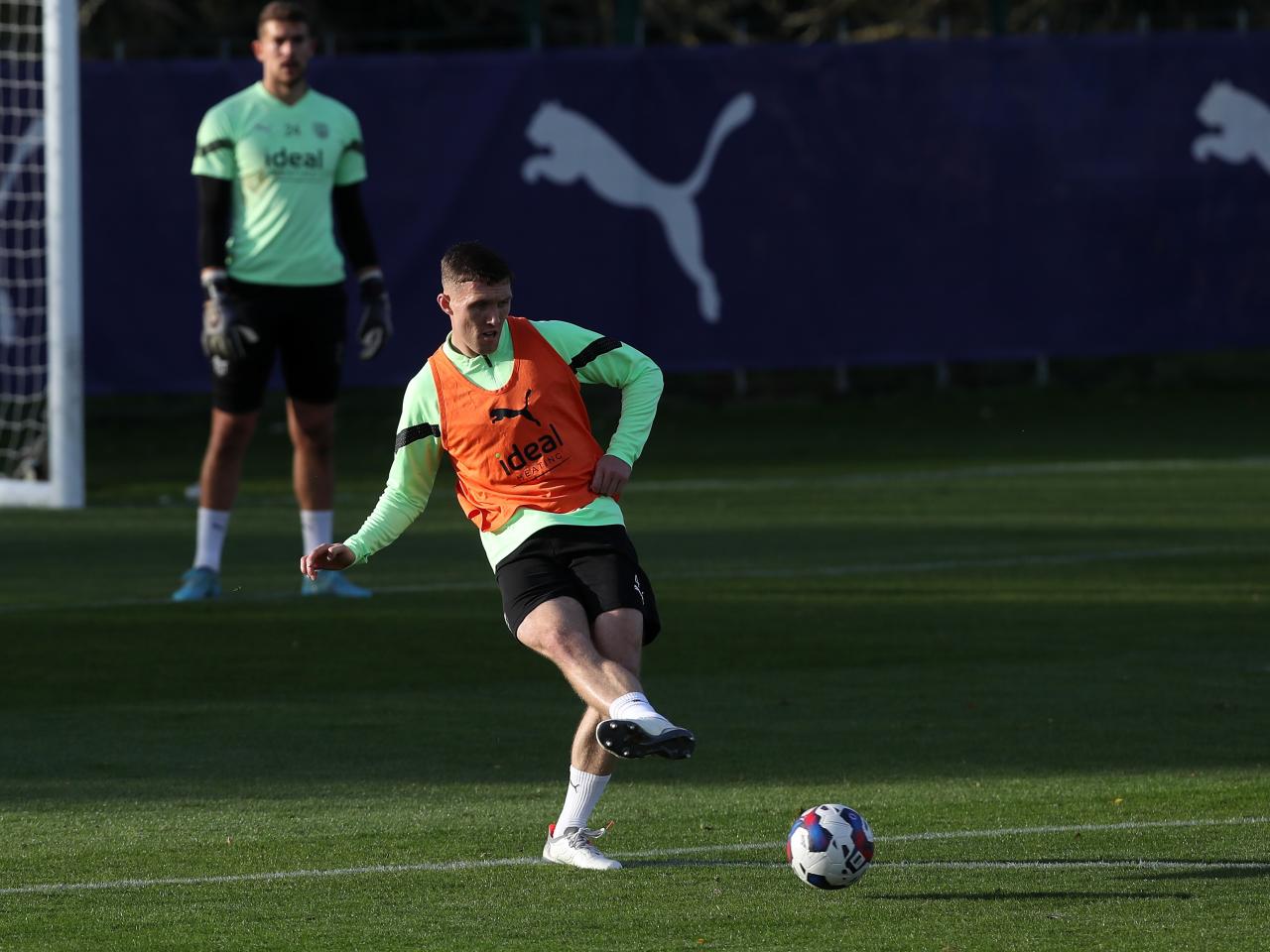 Carlos Corberán takes his first training session as Albion boss.