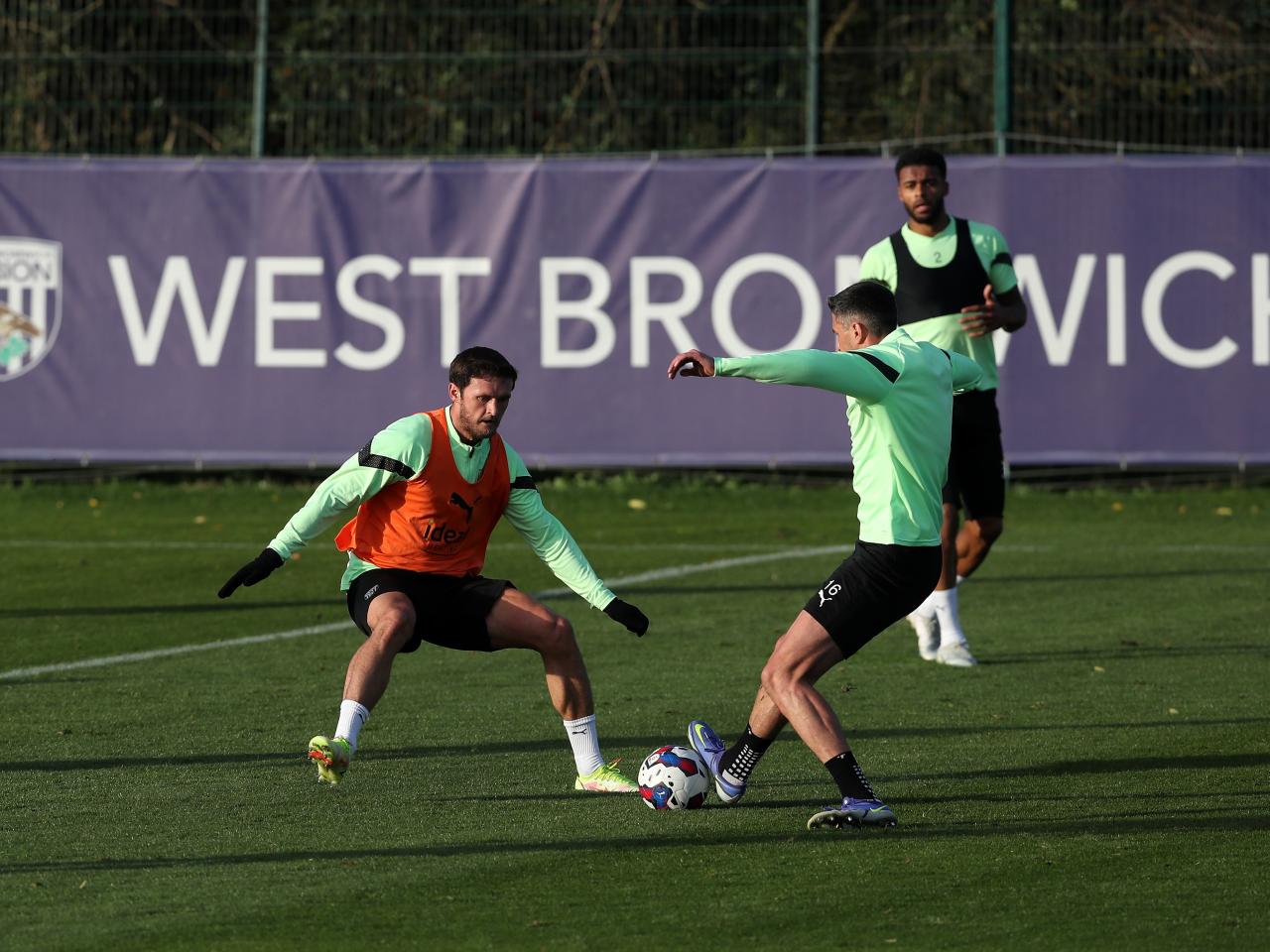Carlos Corberán takes his first training session as Albion boss.