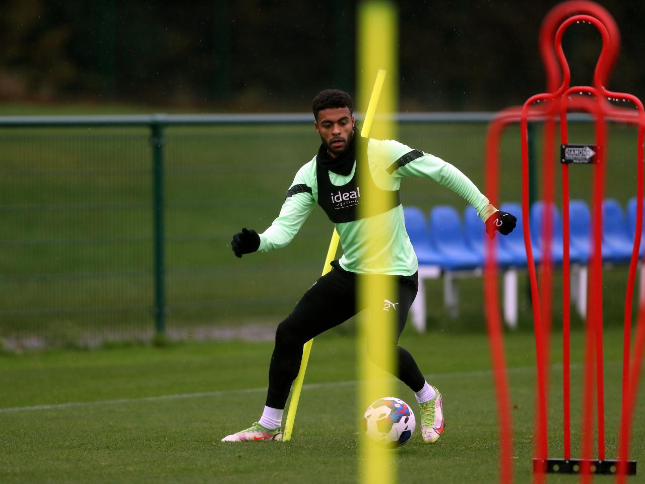 Darnell Furlong during Albion training.